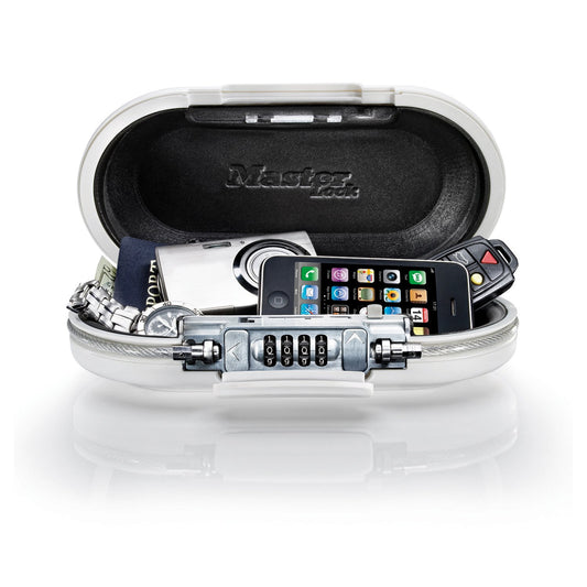 Caja Fuerte Portátil Master Lock Gris y Blanco SafeSpace