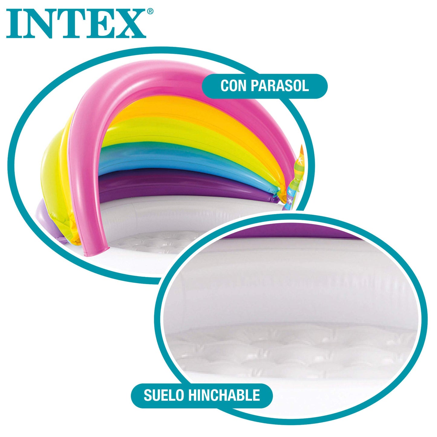 Intex 77925 Alberca 57113 Unicornio p/Bebe de 1.27mts x 1.02mts x 69cm