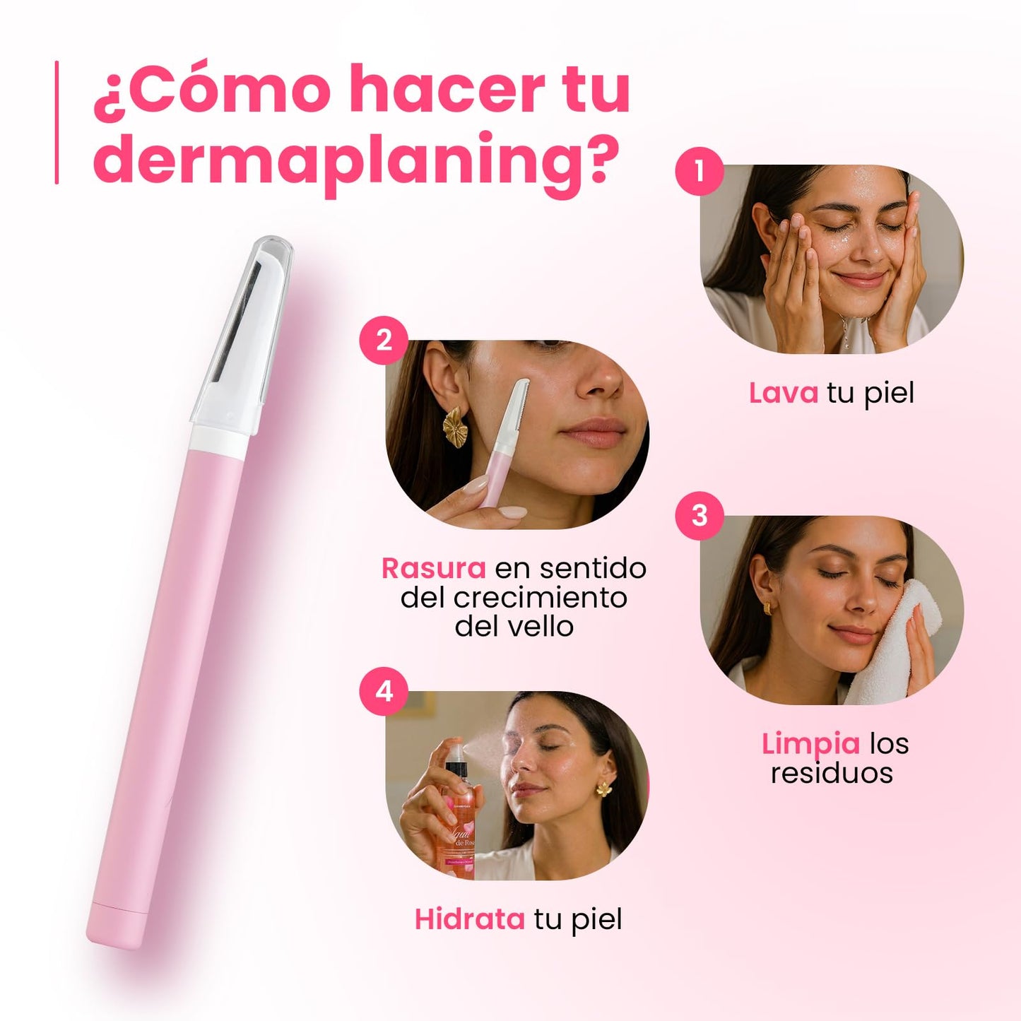 Perfiladora Facial ShinnySkin Removedor Vello Cuchilla Acero