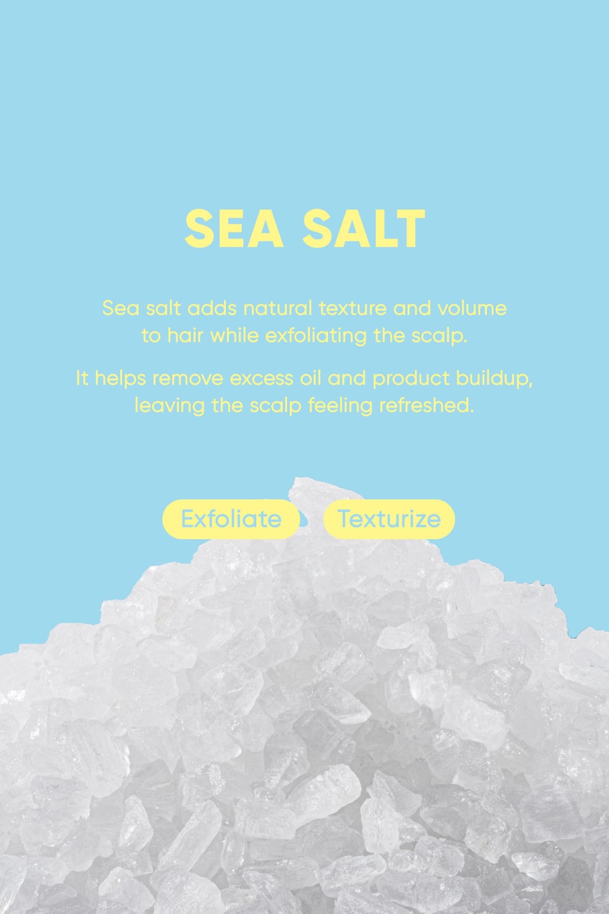 Mars Made Sea Salt Shampoo Bar 2.0 - Jabón natural hidratante e hidratante para el cabello para volumen y nutrición del cuero cabelludo