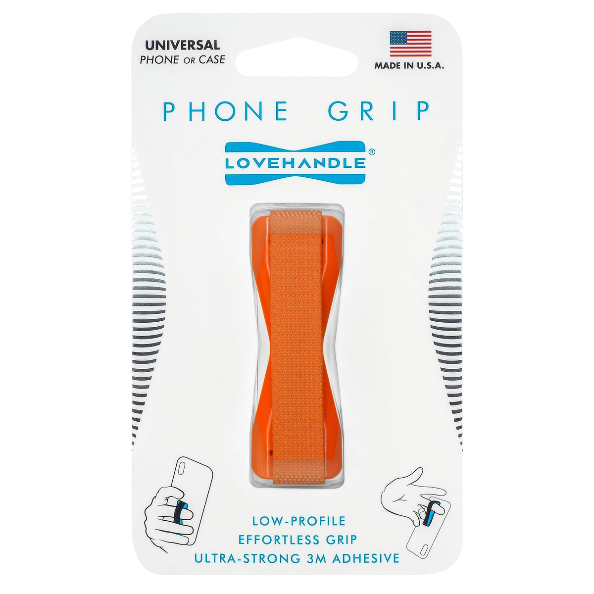 Empuñadura Universal LOVEHANDLE Naranja Sólido Original para Teléfono