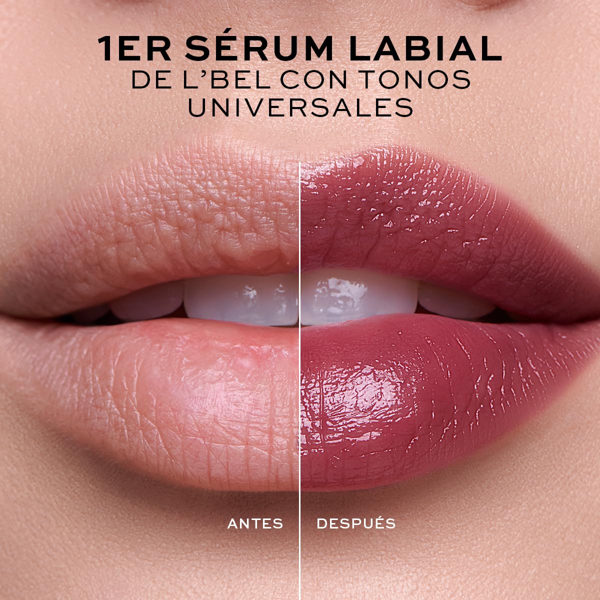 L'BEL - Solutions pro-hialuron Bálsamo Labial Nude Universal, Sérum Labial, 72 Horas de Hidratación y Reparación, con 3 Tipos de Ácido Hialurónico y Colágeno, Tratamiento Intensivo, Uso Diario