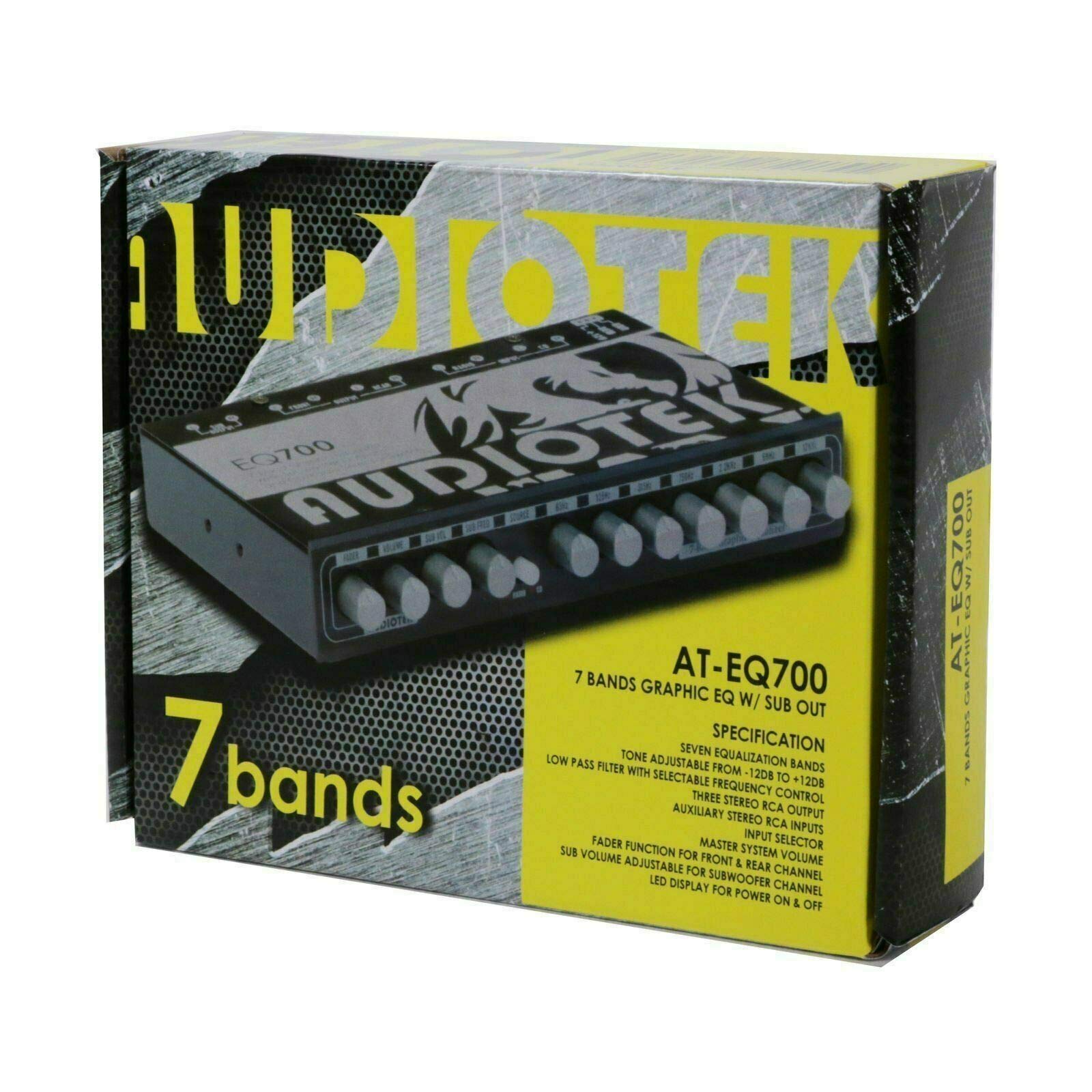 Ecualizador de Audio Audiotek AT-EQ700 Plata 7 Bandas para Coche