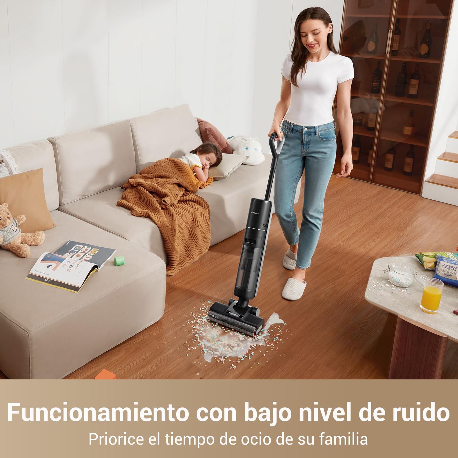 Aspirador Dreame G10 Pro Blanco con Alcance Plano de 180°