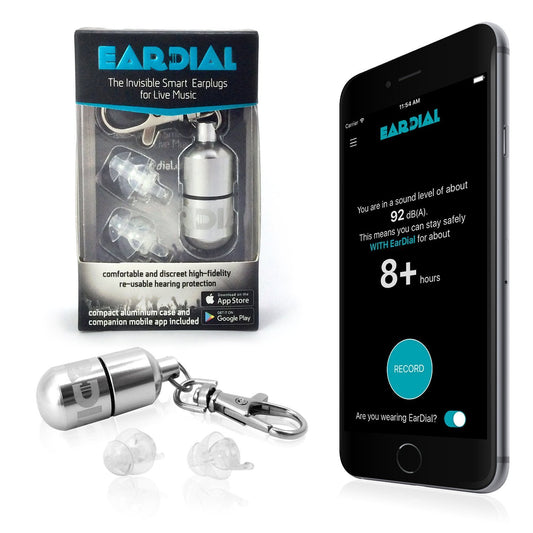 Tapones de Oídos EarDial Transparente Alta Fidelidad Confort para Concierto y Festival