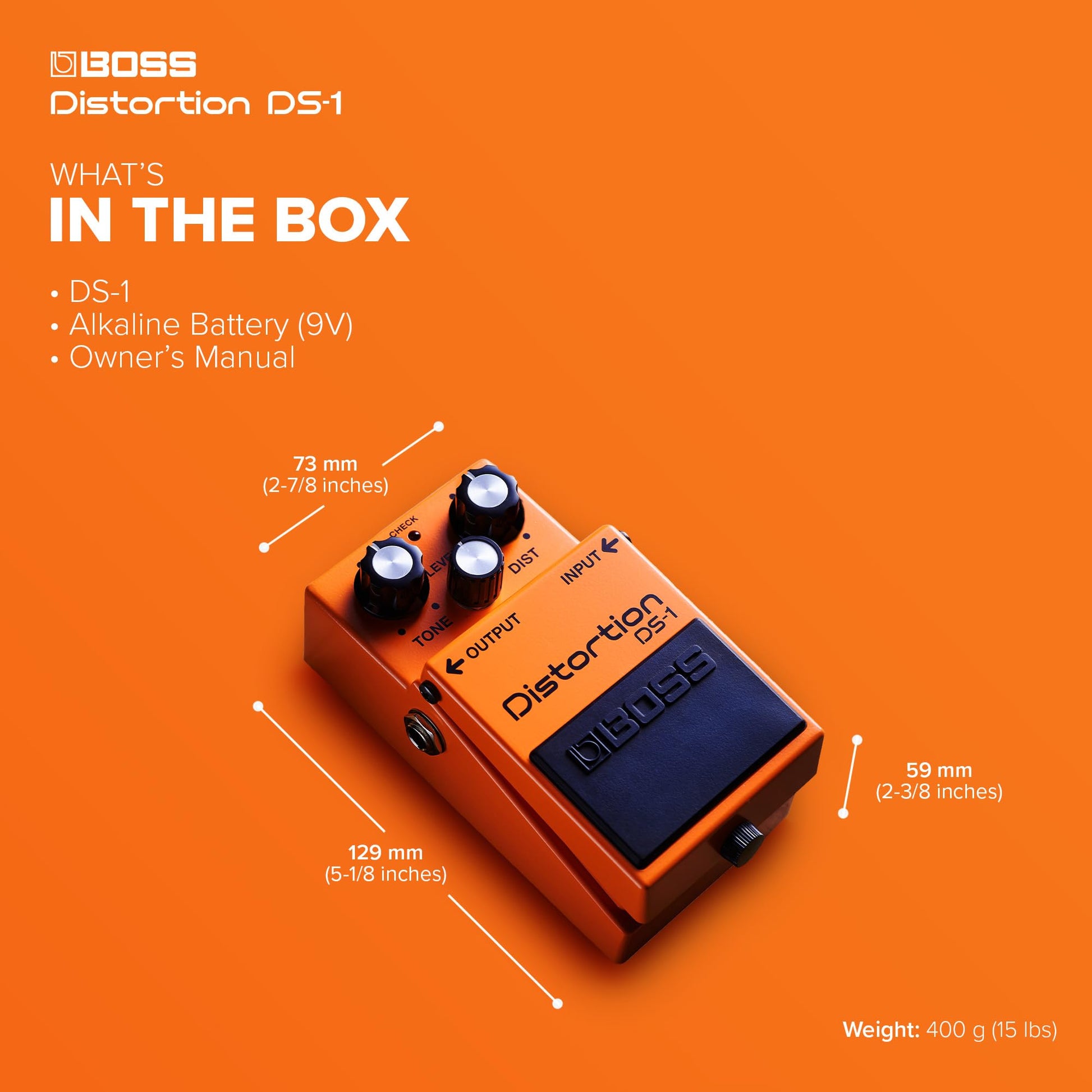 Pedal BOSS DS-1 Naranja Distorsión