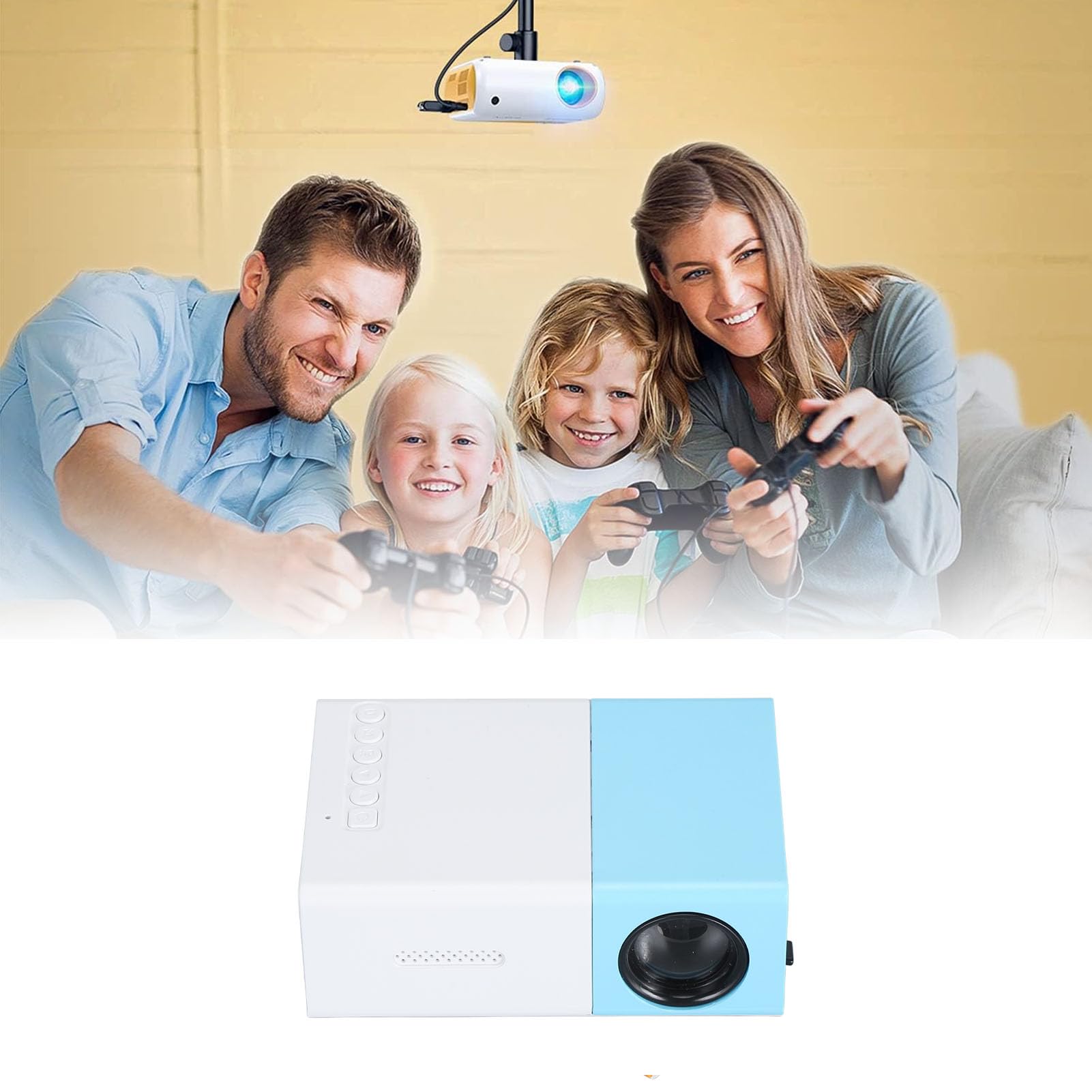 Mini Proyector Led Full HD 1080P Inteligente Cine en Casa para Dormitorio y Exteriores