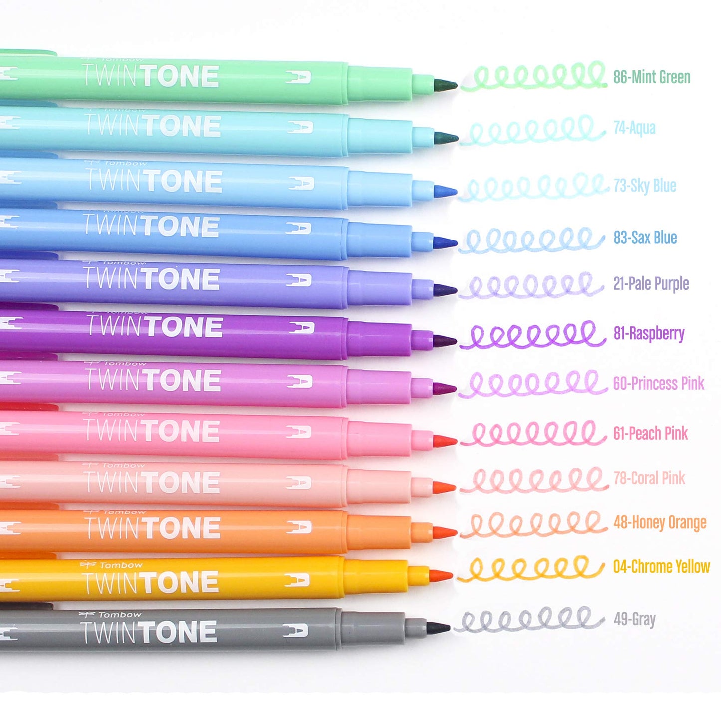 Juego de Rotuladores Tombow Bright Pastel Dual-Tip 12-Pack