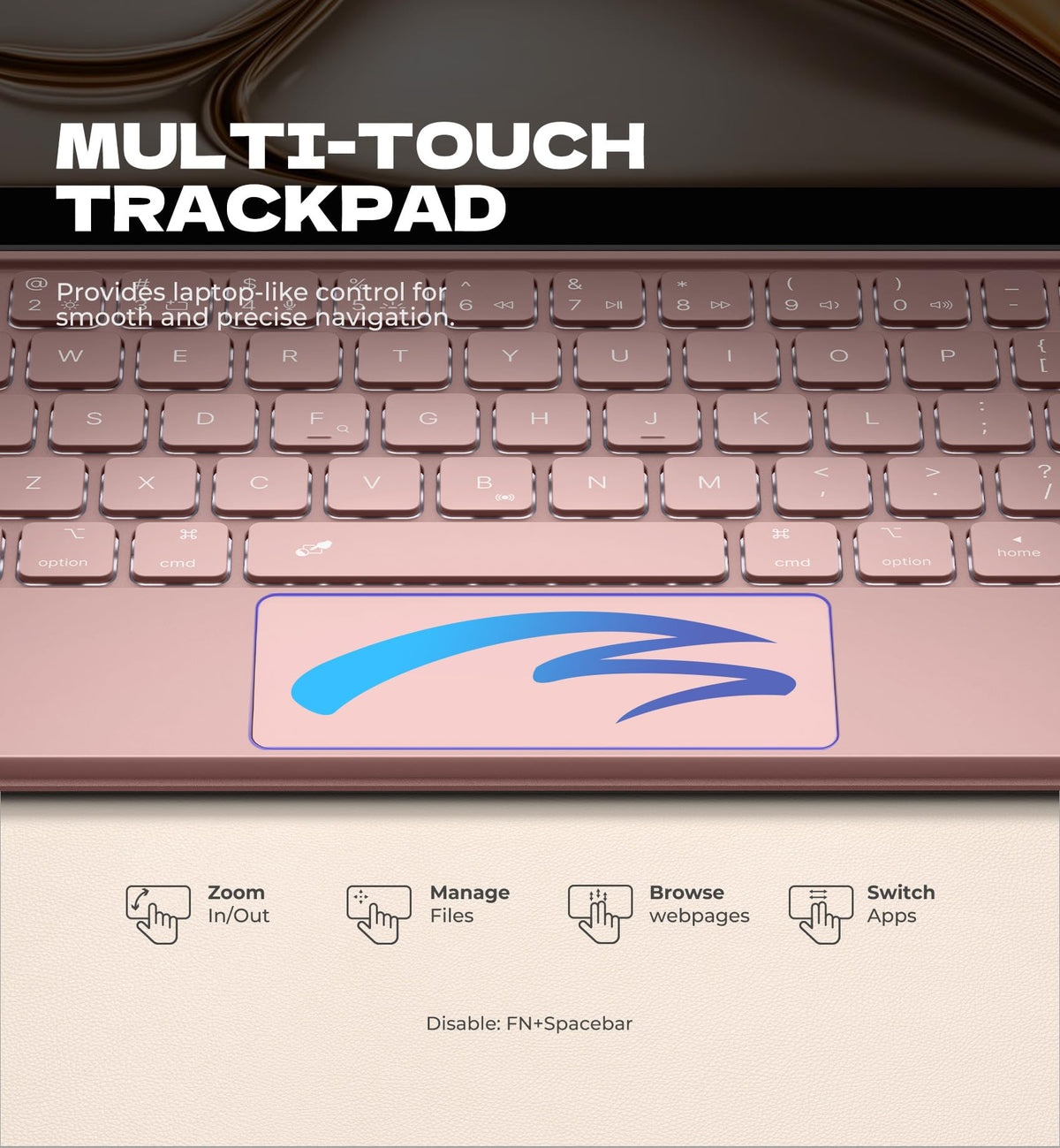 Funda Teclado Dexnor iPad Air 11 Pulgadas Ultraligera Magnética Desmontable
