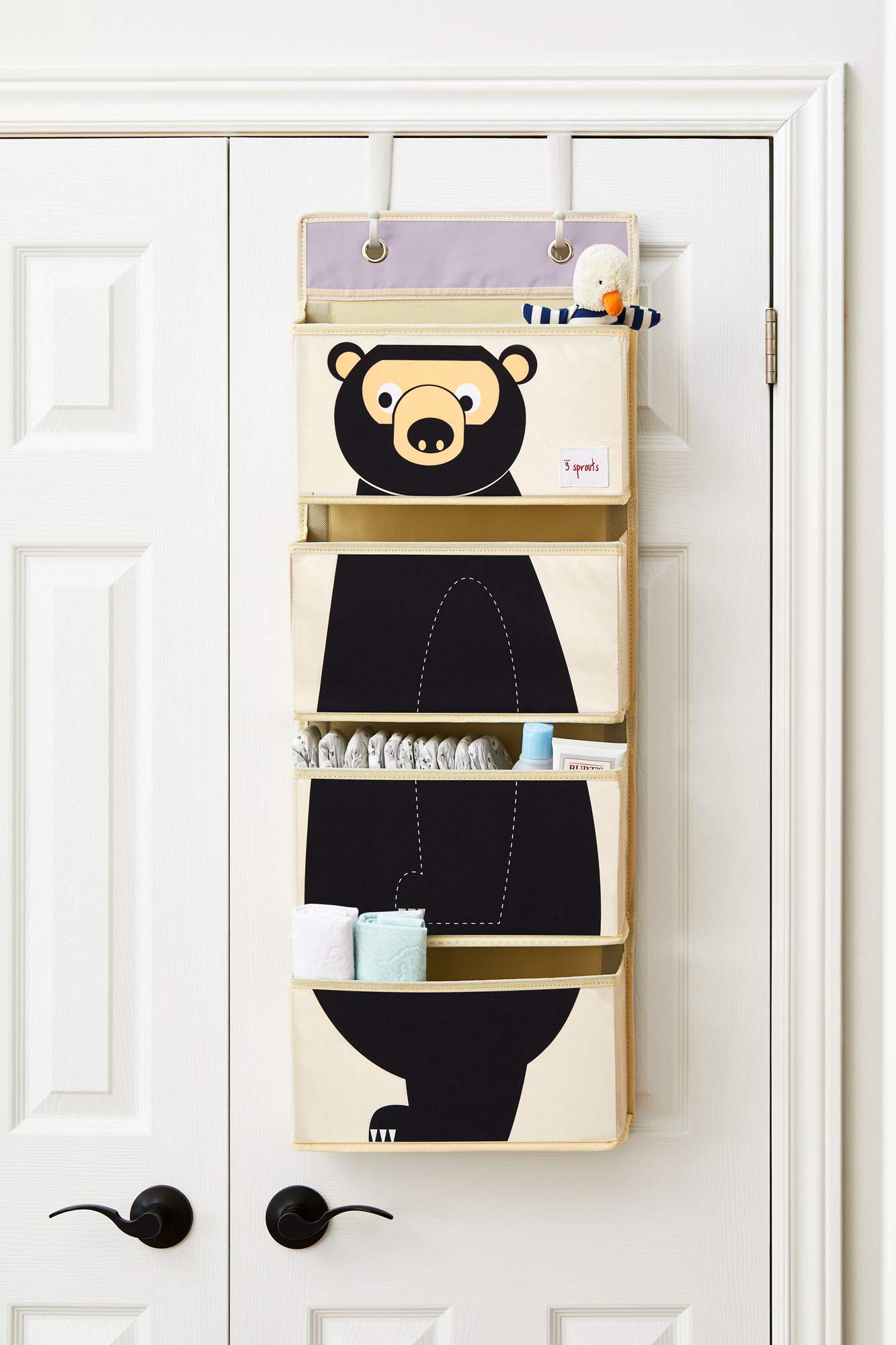 3 Sprouts Hanging Wall Organizer - Almacenamiento para guarderías y cambiadores (Llevar)