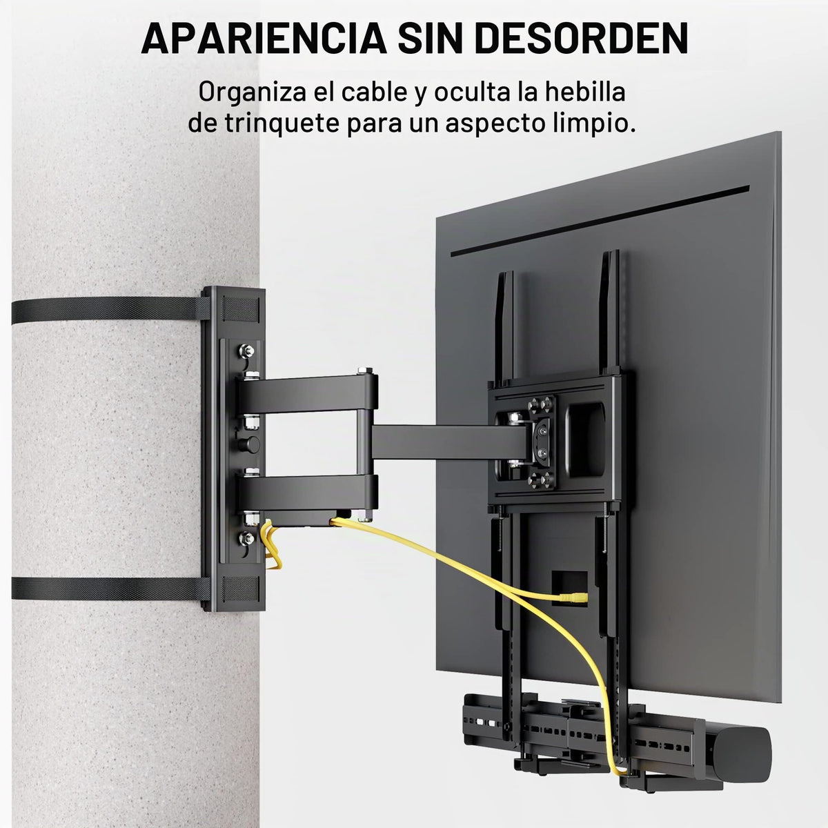 Soporte de TV ZeboZap ZZTVA2044 Exterior sin Taladro Movimiento Completo Tornillos de Acero