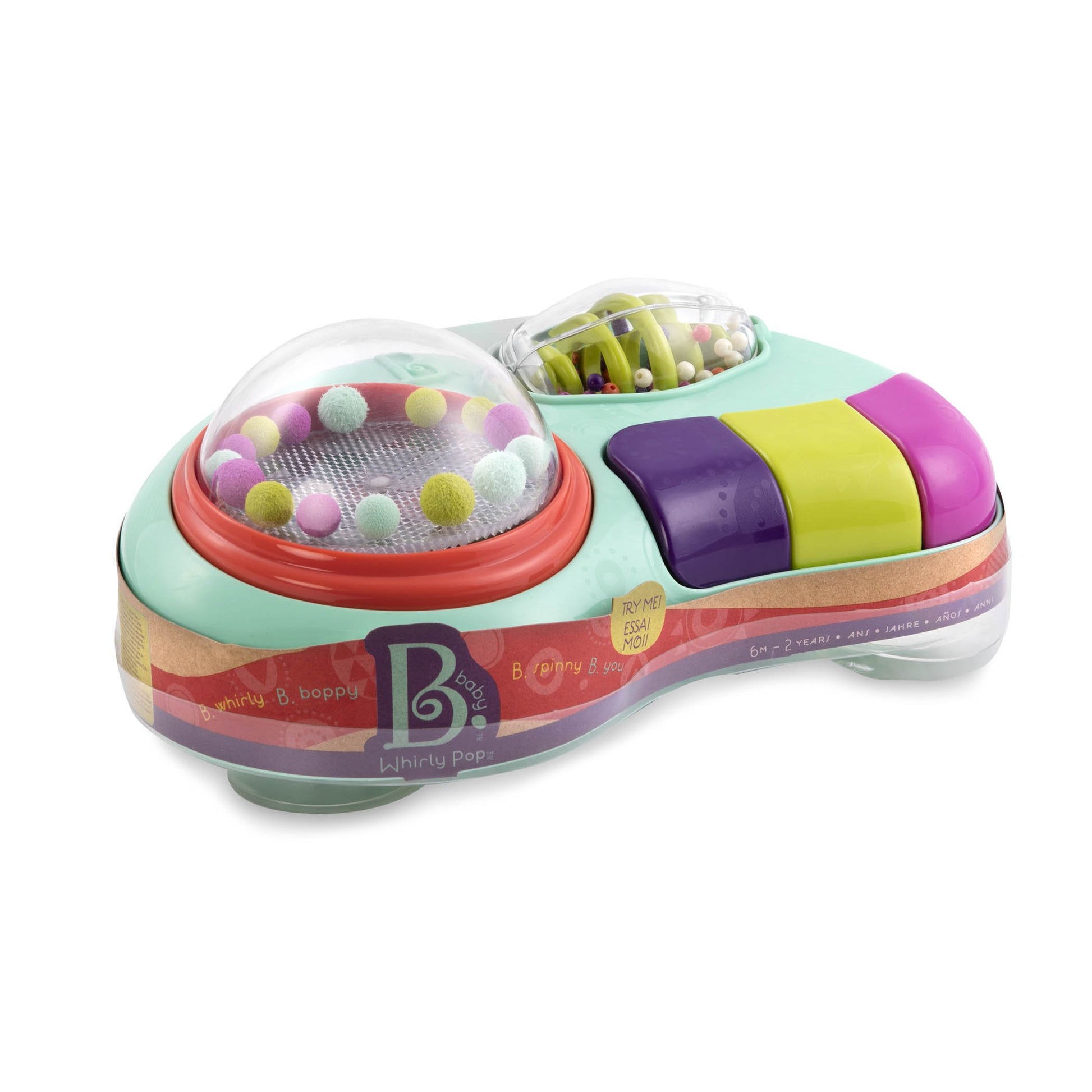 B. Baby – Estación de Actividades para el Bebé – Juguete para la Silla del bebé, con música y Luces – Centro de Actividades sensoriales – Juguetes para el Desarrollo del Bebé – 6 Meses +