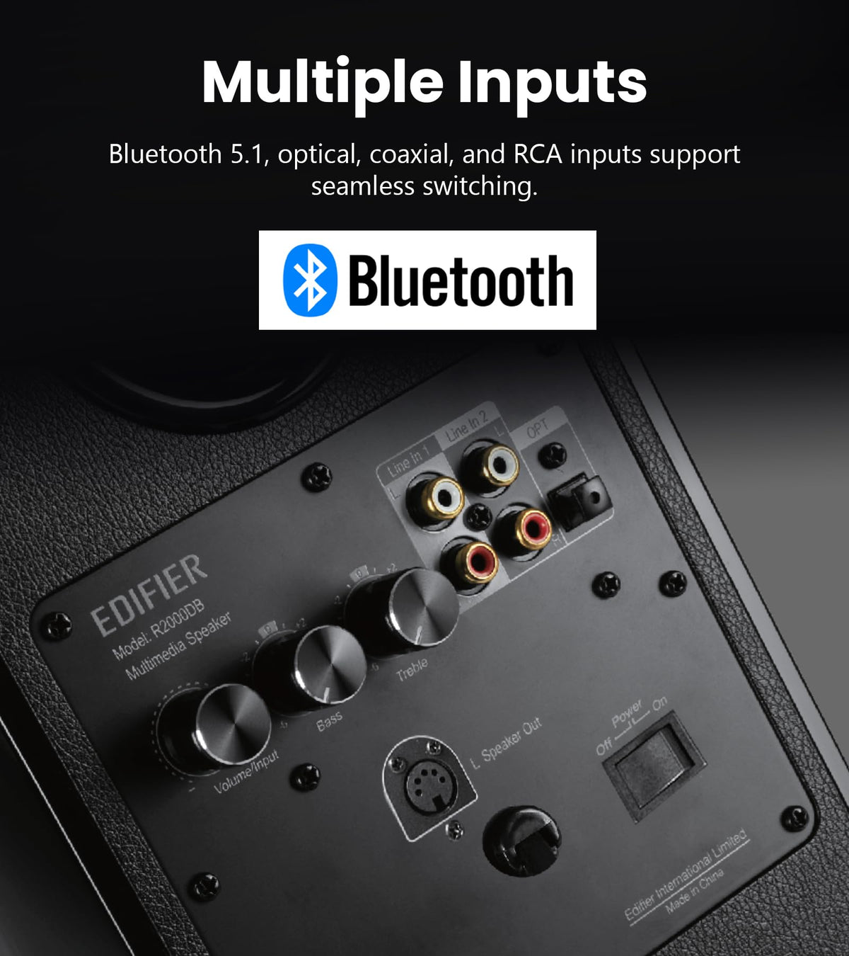 Altavoces Activos Edifier Madera Bluetooth 120 Vatios Entrada Óptica