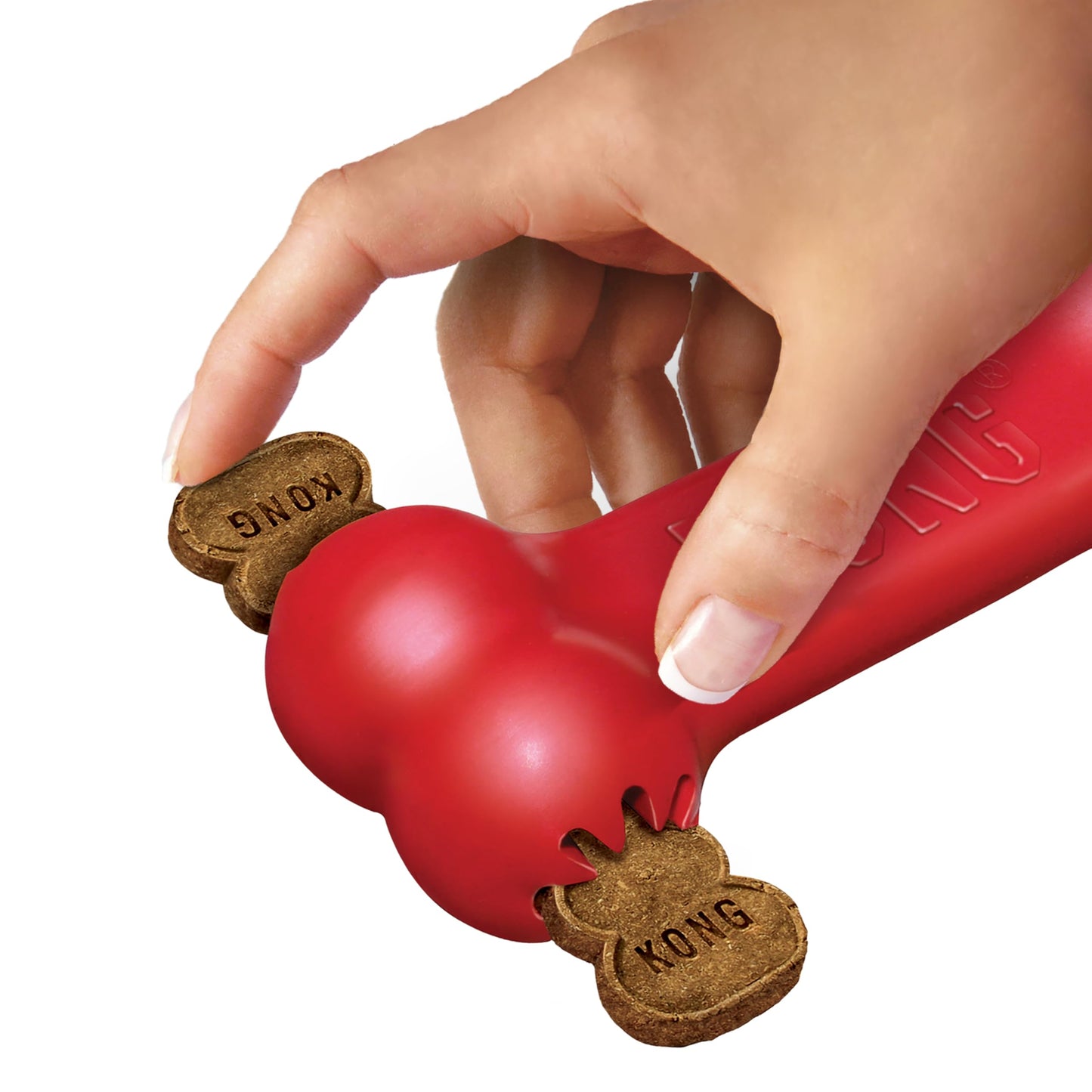 Kong Goodie Bone Juguete para Perro con Forma de Hueso, color Rojo, Mediano