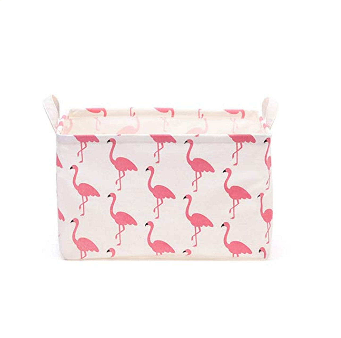 Cesta de almacenamiento rectangular de flamenco, cesta de almacenamiento plegable, caja de almacenamiento con revestimiento impermeable y asa. Utilizado para organizar juguetes y ropa de niños, libros, cestas de regalo