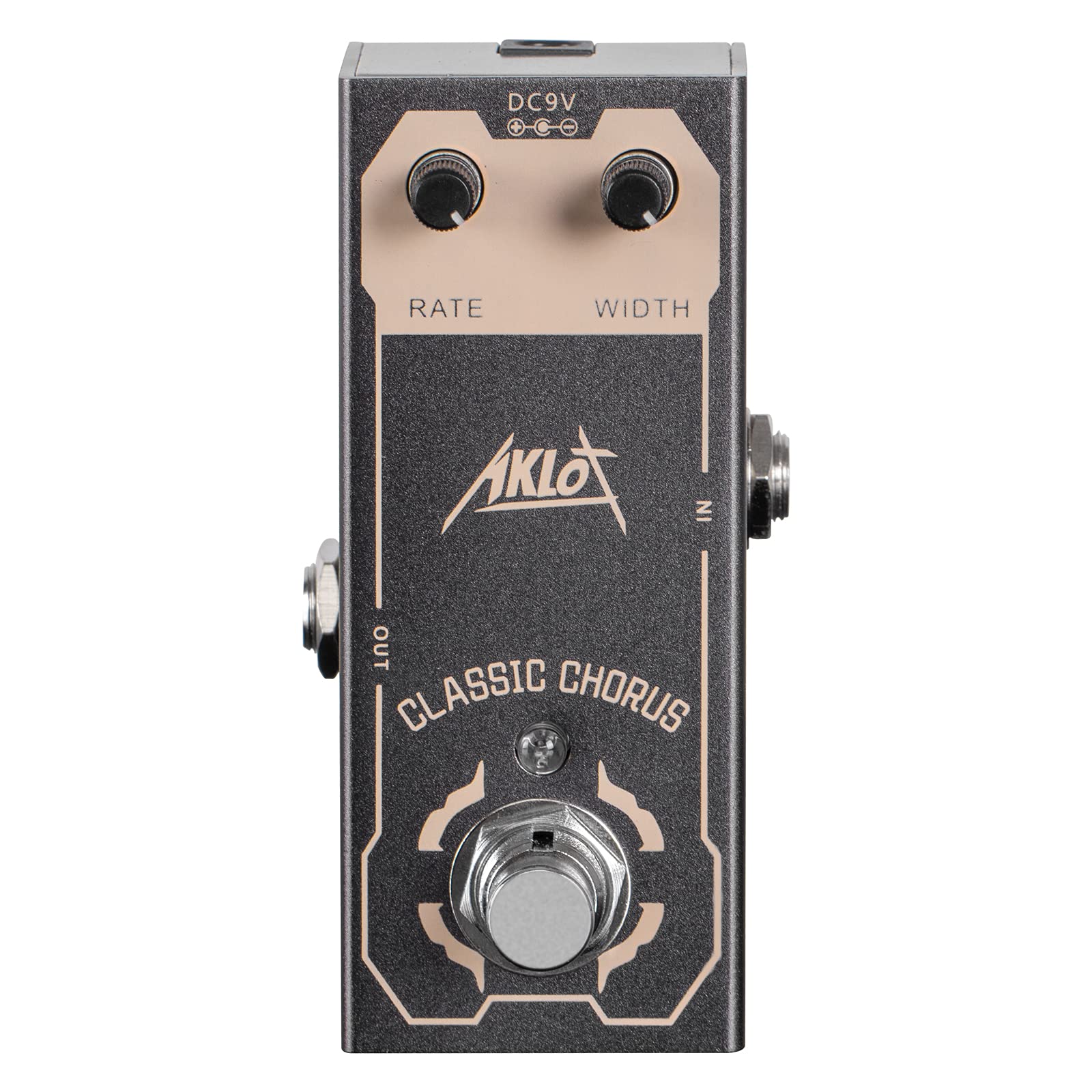 AKLOT - Pedal clásico de coro, pedal de efectos de guitarra eléctrica mini tipo único DC 9V True Bypass