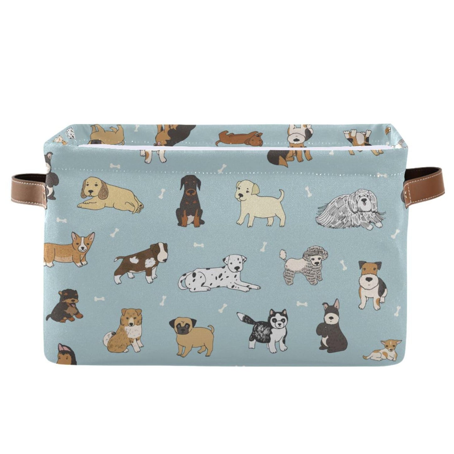 XUWU - Cesta de almacenamiento para perros y cachorros, cesta plegable con asa para guardería, recámara, baño
