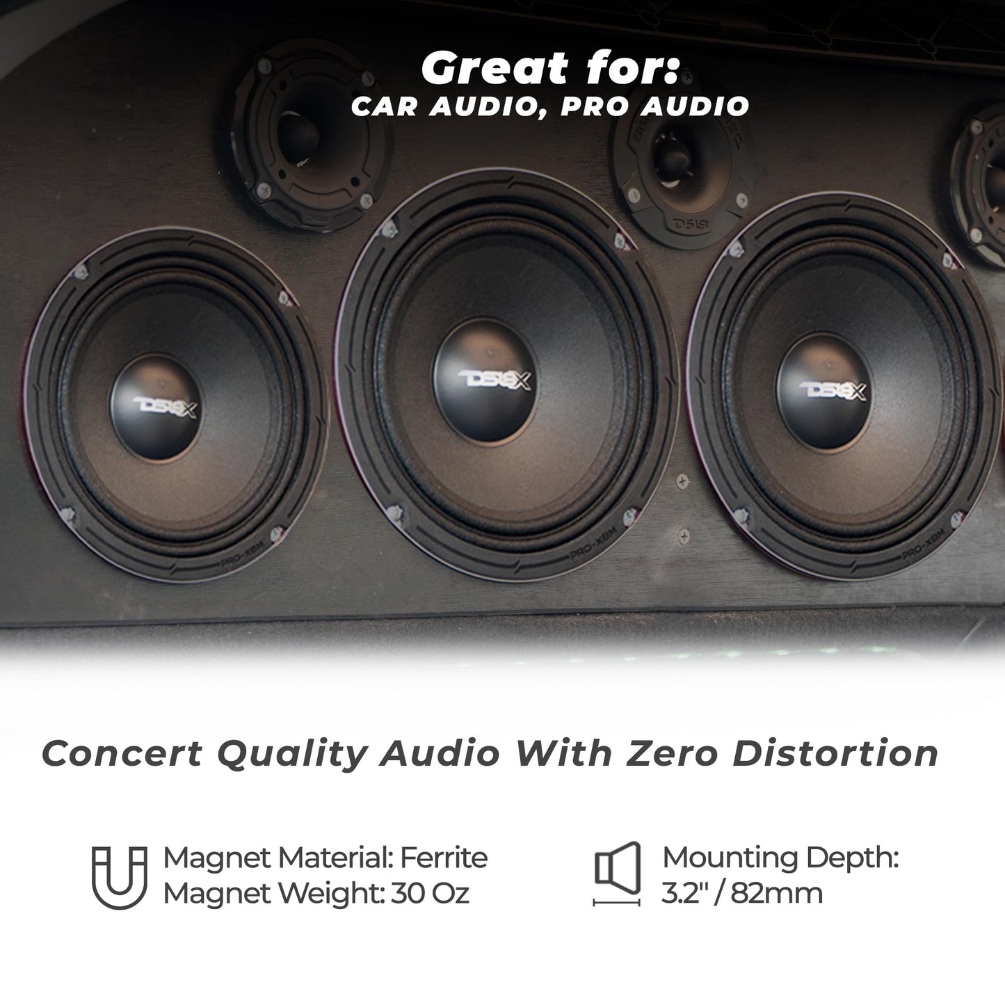 DS18 PRO-X8M Pro Series 8-Inch Midrange Loudspeaker 275 Watts RMS, 550 Watts MAX Power