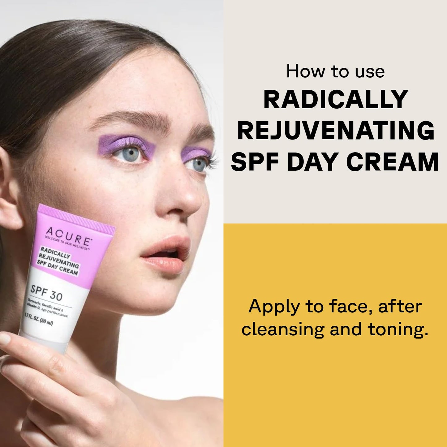 Crema de Día SPF 30 Radically Rejuvenating de Acure, 1.7 onzas. Rejuvenece y protege tu piel con SPF 30. Ideal para pieles maduras. Compra en línea.