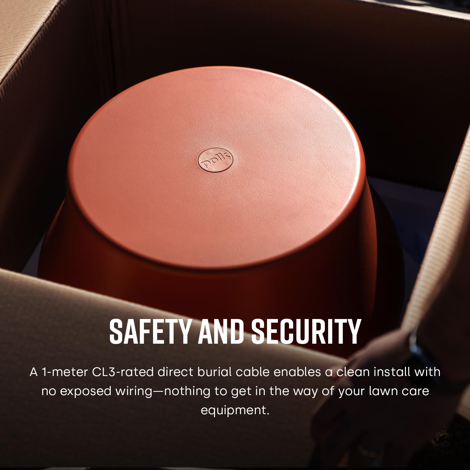 Polk Audio Atrium SUB100 Subwoofer pasivo para Exteriores, Cuenta con Driver de Equilibrio dinámico de 10 Pulgadas de Largo Alcance, subwoofer de Disparo hacia Abajo, Durabilidad para Todo Tipo de