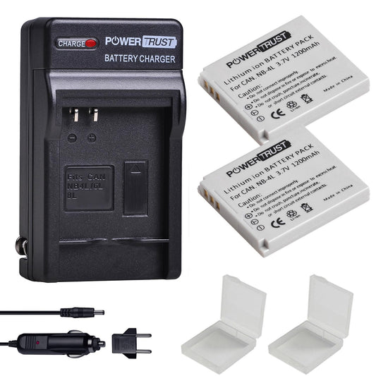 Batería PowerTrust para Canon PowerShot 1200 mAh 2 Unidades
