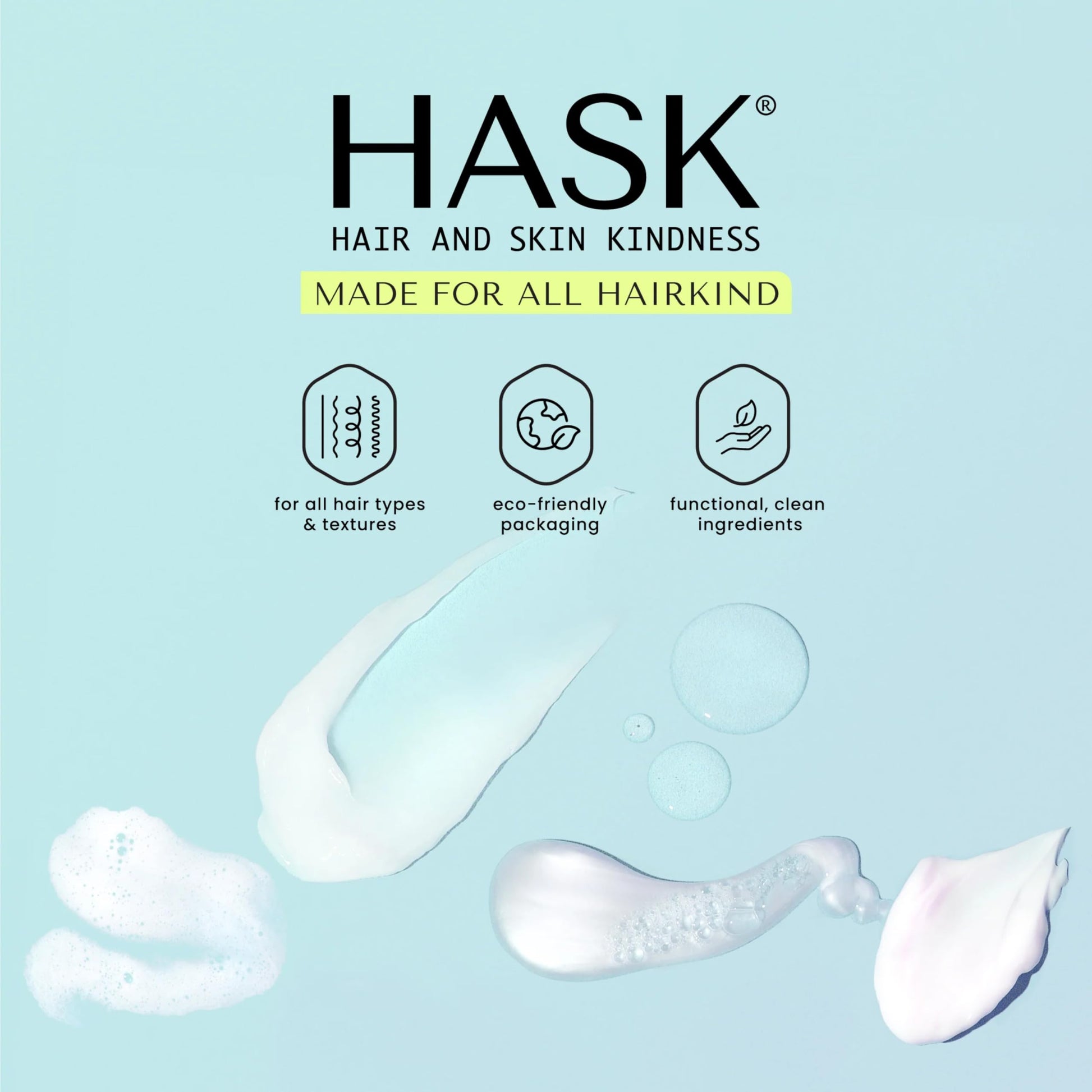 HASK, Shampoo en Seco, con Coco, Limpia sin Agua, Absorbe Grasa, Libre de Sulfatos, Parabenos, Ftalatos y Gluten, 122 g