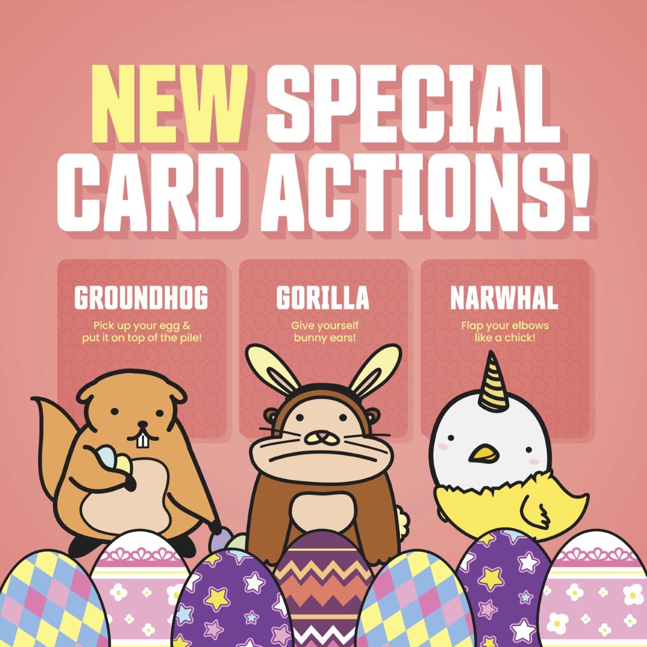Juego de Cartas Dolphin Hat Games Edición Pascua Taco Cat Goat Cheese Pizza para Todas las Edades