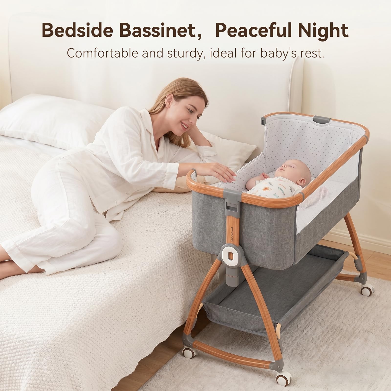 OnBetter - Moisés de noche para bebé, 3 en 1