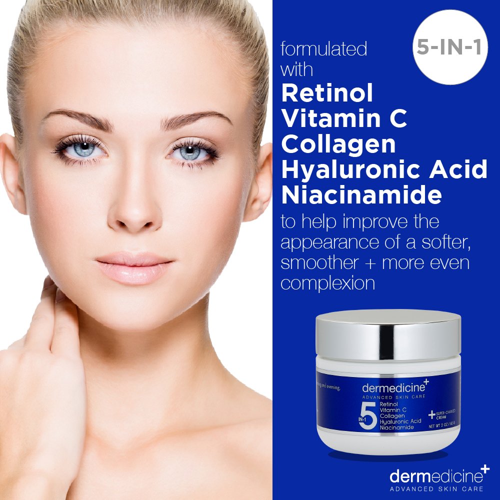 Potent Anti-Aging Facial Cream with Retinol and Vitamin C | Increase Collagen Production, Hydrate Skin | 2 oz | Reduce Wrinkles and Fine Lines