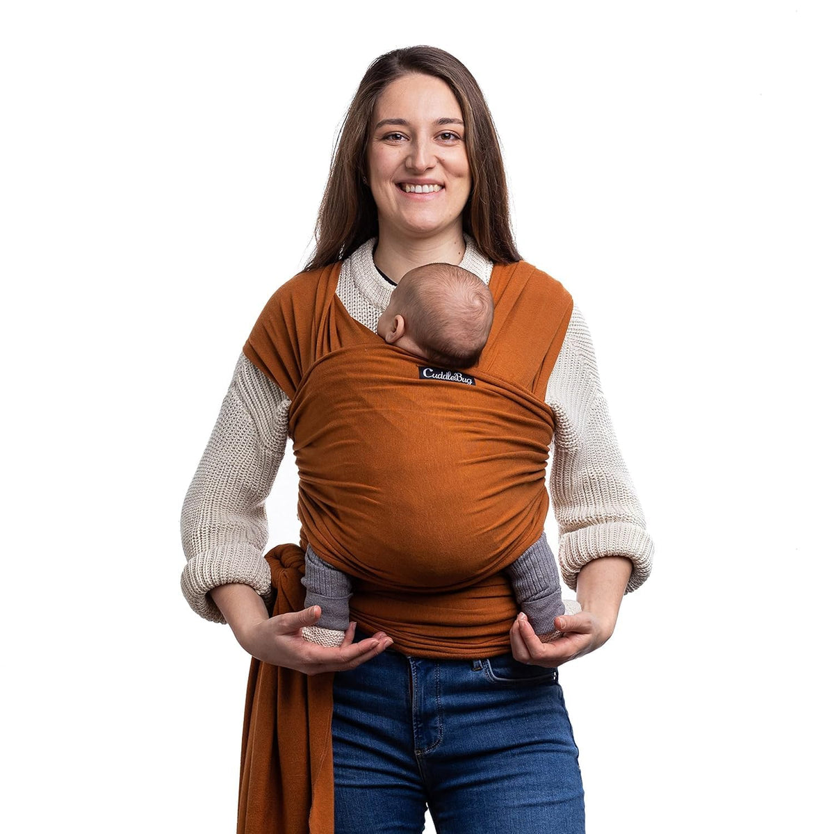 Cuddlebug Portabebés para bebé - Portabebés de envoltorio manos libres - Portabebés suaves y elásticos - Portabebés de recién nacido a niño pequeño 3-16 kg - Talla única - Salud para las caderas
