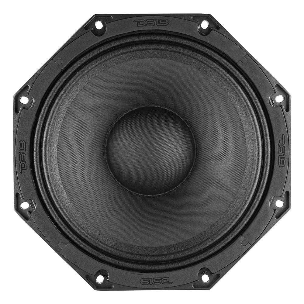 DS18 10OCT500-8 Pro Altavoz octágono de Rango Medio de 10 Pulgadas, 1000 vatios máximo, 500 vatios RMS 8 ohmios, Audio de Calidad Premium para Sistema de Sonido estéreo de Coche o camión, 1 Altavoz