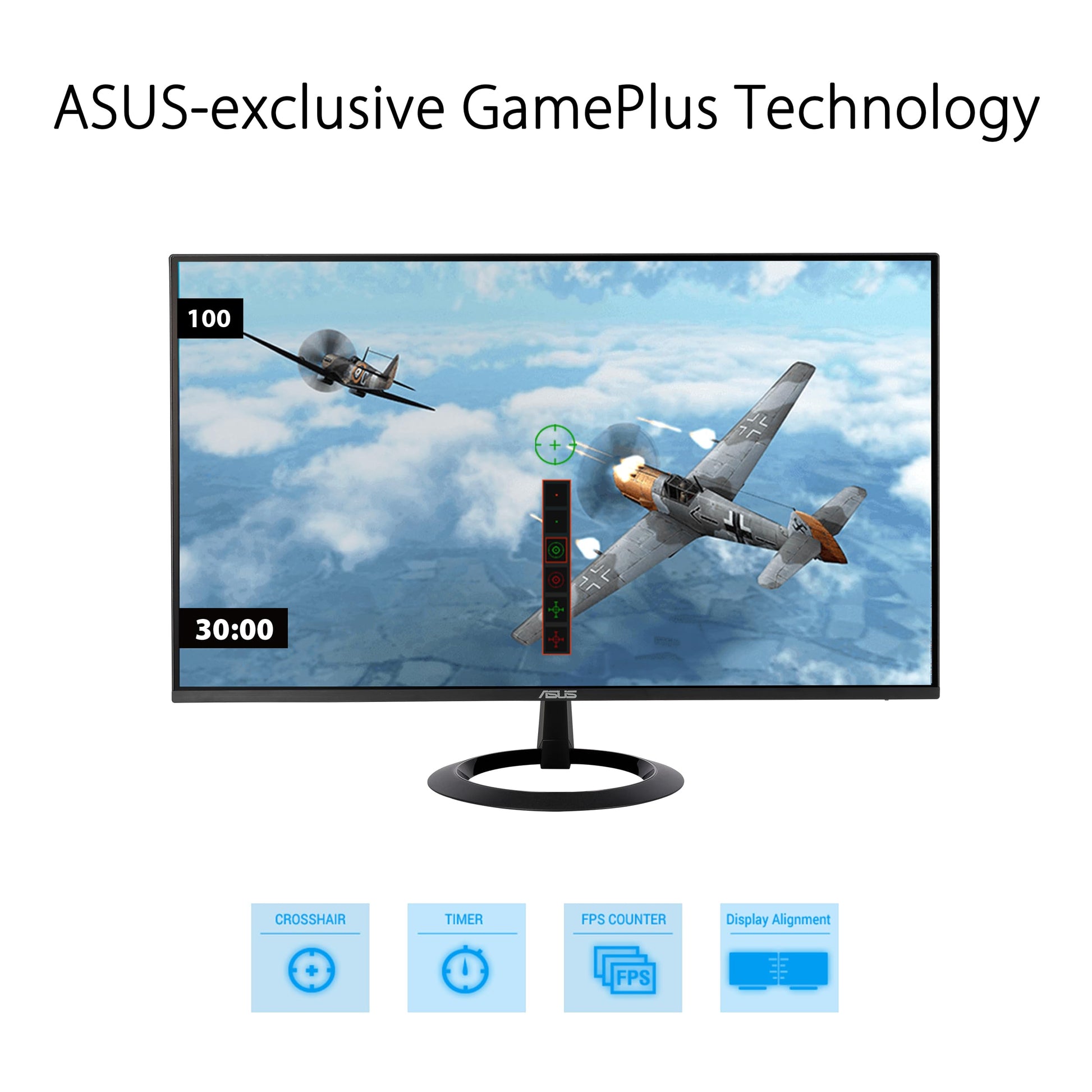 ASUS Monitor VZ24EHF Eye Care: 24 Pulgadas (23,8 Pulgadas visibles), IPS, Full HD, sin Marco, 100 Hz, sincronización adaptativa, MPRT de 1 ms, HDMI, luz Azul Baja, sin Parpadeo, Montaje en Pared