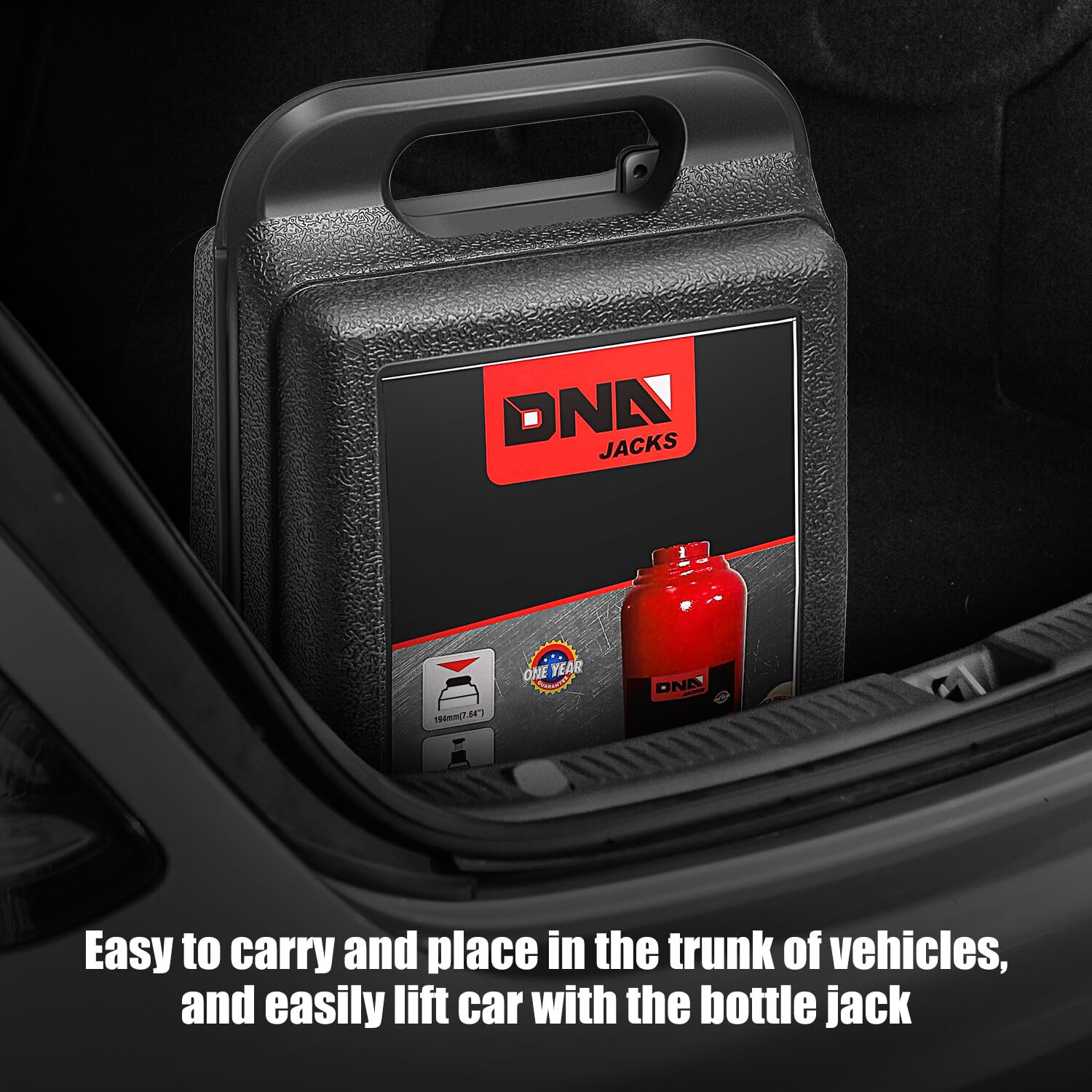 DNA MOTORING - Gato hidráulico Soldado con autógena para reparación de vehículos, camionetas, camionetas, con Mango Manual, Rojo, TOOLS-00349