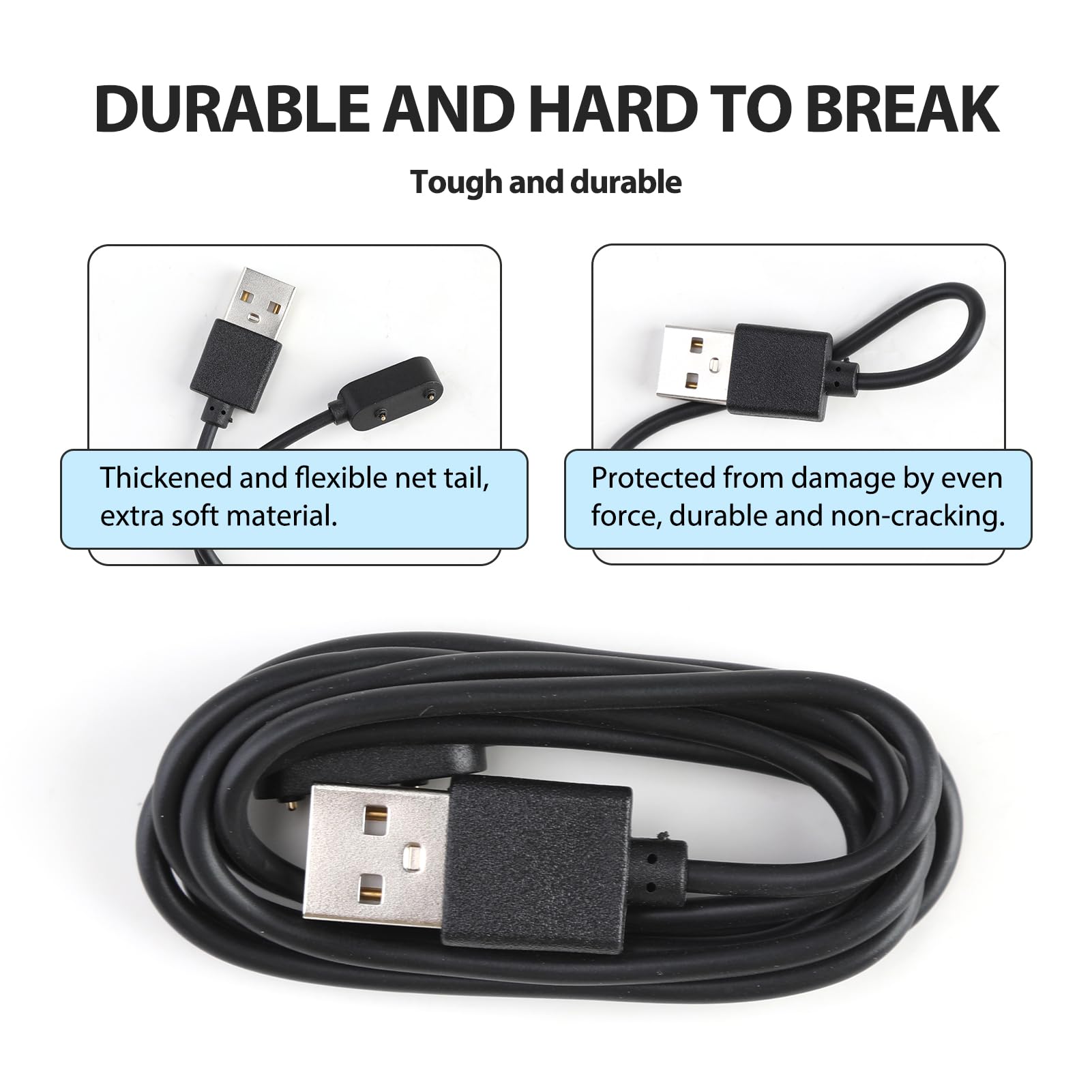 VEWIYT Cable Cargador USB para Huawei Band 10 9 8 7 6 y Huawei Watch Fit 3 2,USB Magnética Cable de Carga para Huawei Watch Kids 4 Pro,Huawei Watch Fit Special Edition,Honor Band 9 7 6-1M