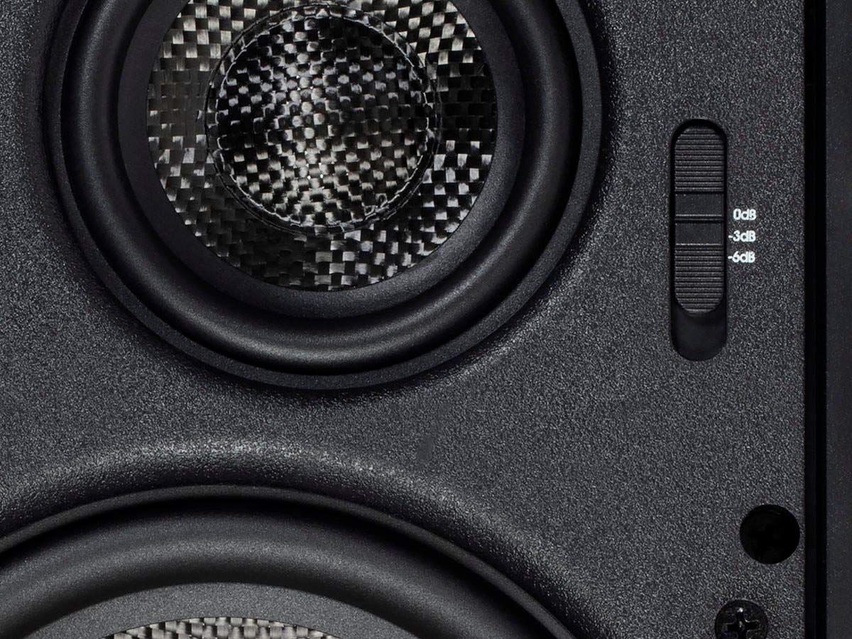 Monoprice 134199 Altavoces de Pared de Fibra de Carbono de 6.5 Pulgadas (par) - Alpha Series