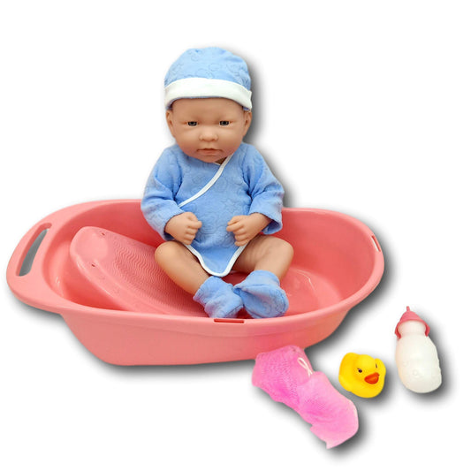 Bebe Niño Recién Nacida De 14´ Con Tina De Baño