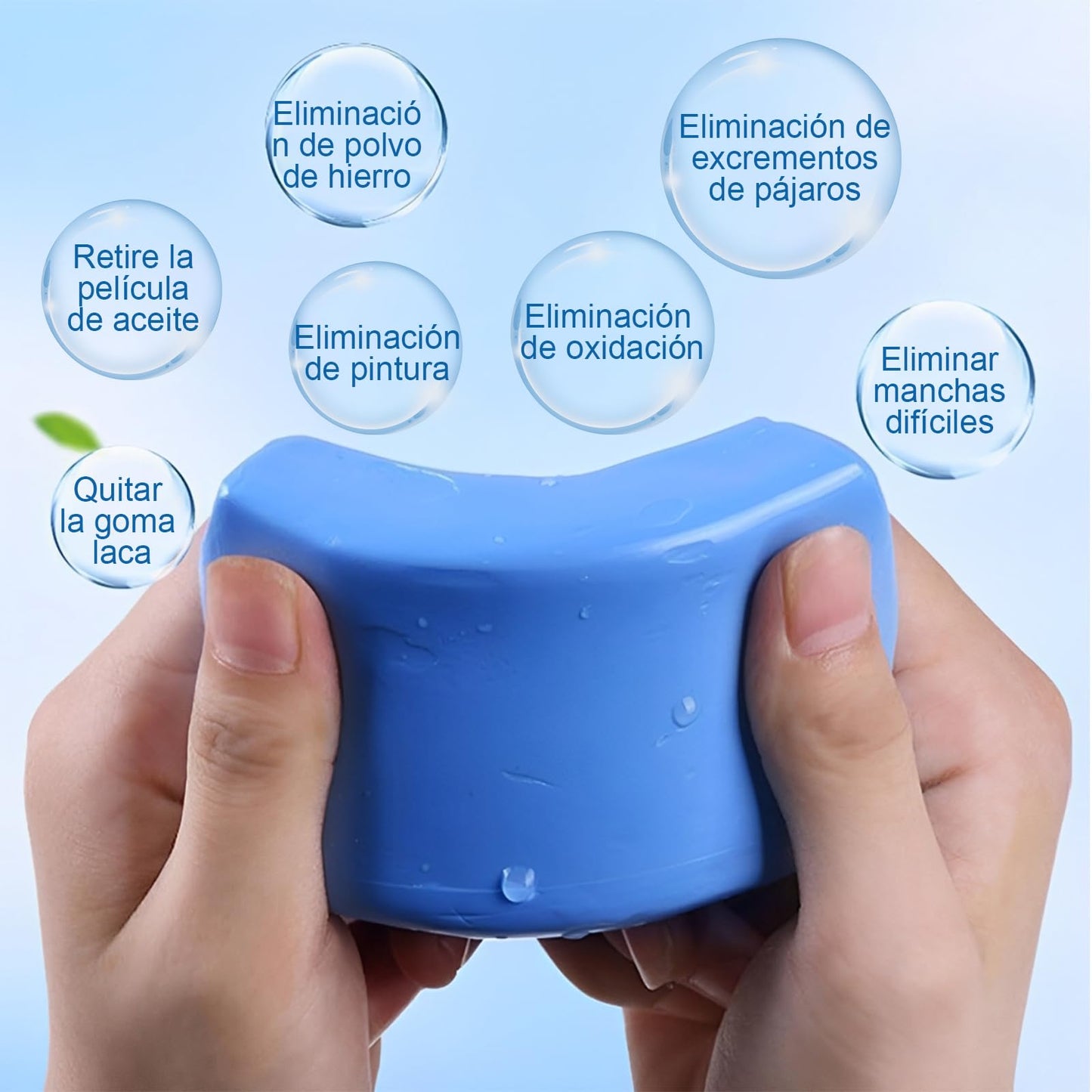 Juego de Descontaminante para Auto, Resistente al Desgaste, con Fuerte Capacidad de Adsorción para Limpieza de Automóviles y Vidrios