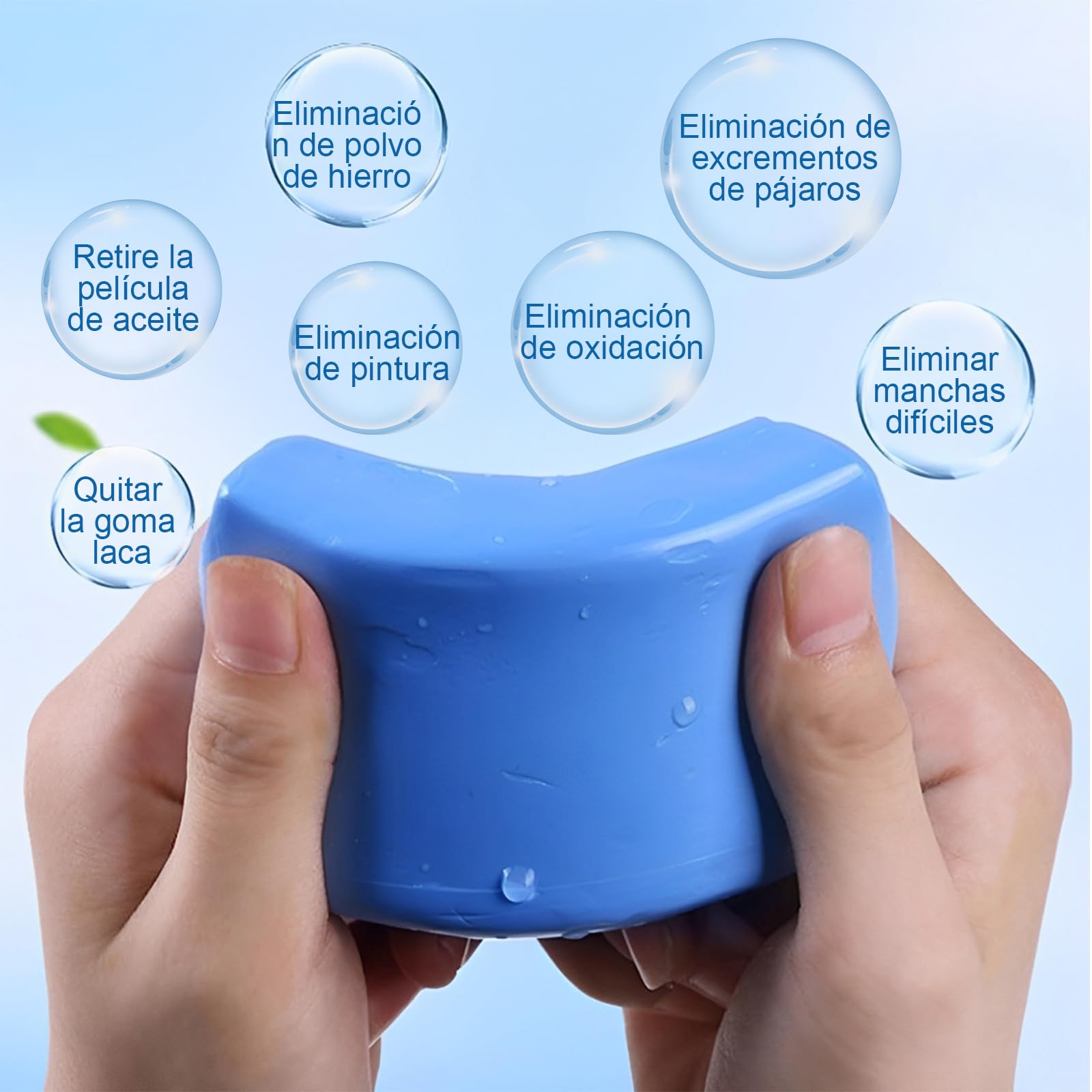 Juego de Descontaminante para Auto, Resistente al Desgaste, con Fuerte Capacidad de Adsorción para Limpieza de Automóviles y Vidrios