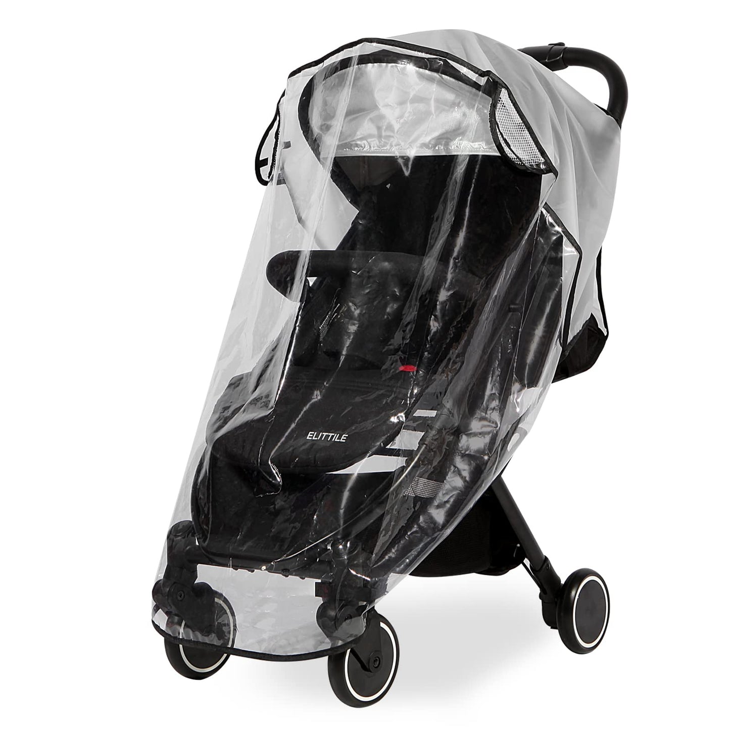 Hrzeem Cubierta de lluvia transparente universal para carriola, protección para clima de viaje, transpirable, impermeable, protege del sol, polvo, nieve