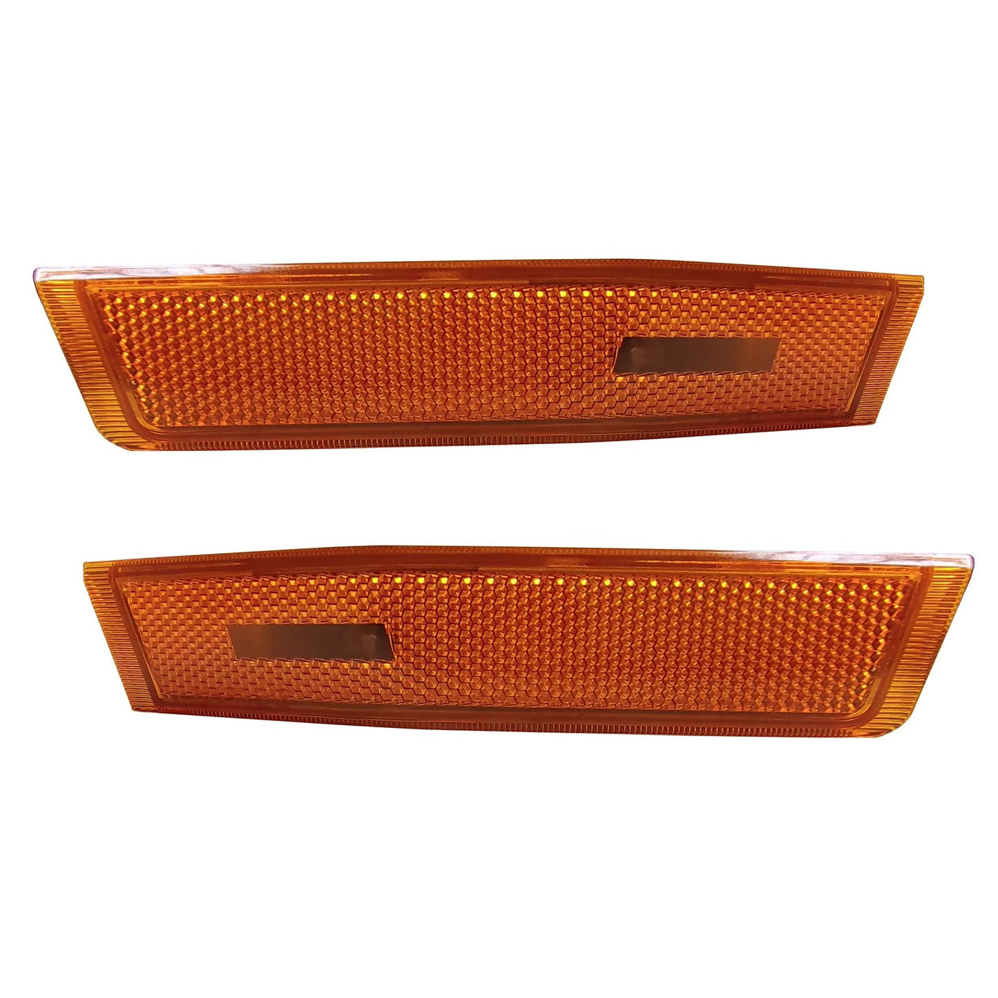 KYYET - Compatible con Lincoln MKX 2007-2010, reflector de luz lateral de parachoques delantero, lente ámbar reemplaza 7A1Z-15A201-A 7A1Z-15A201-B