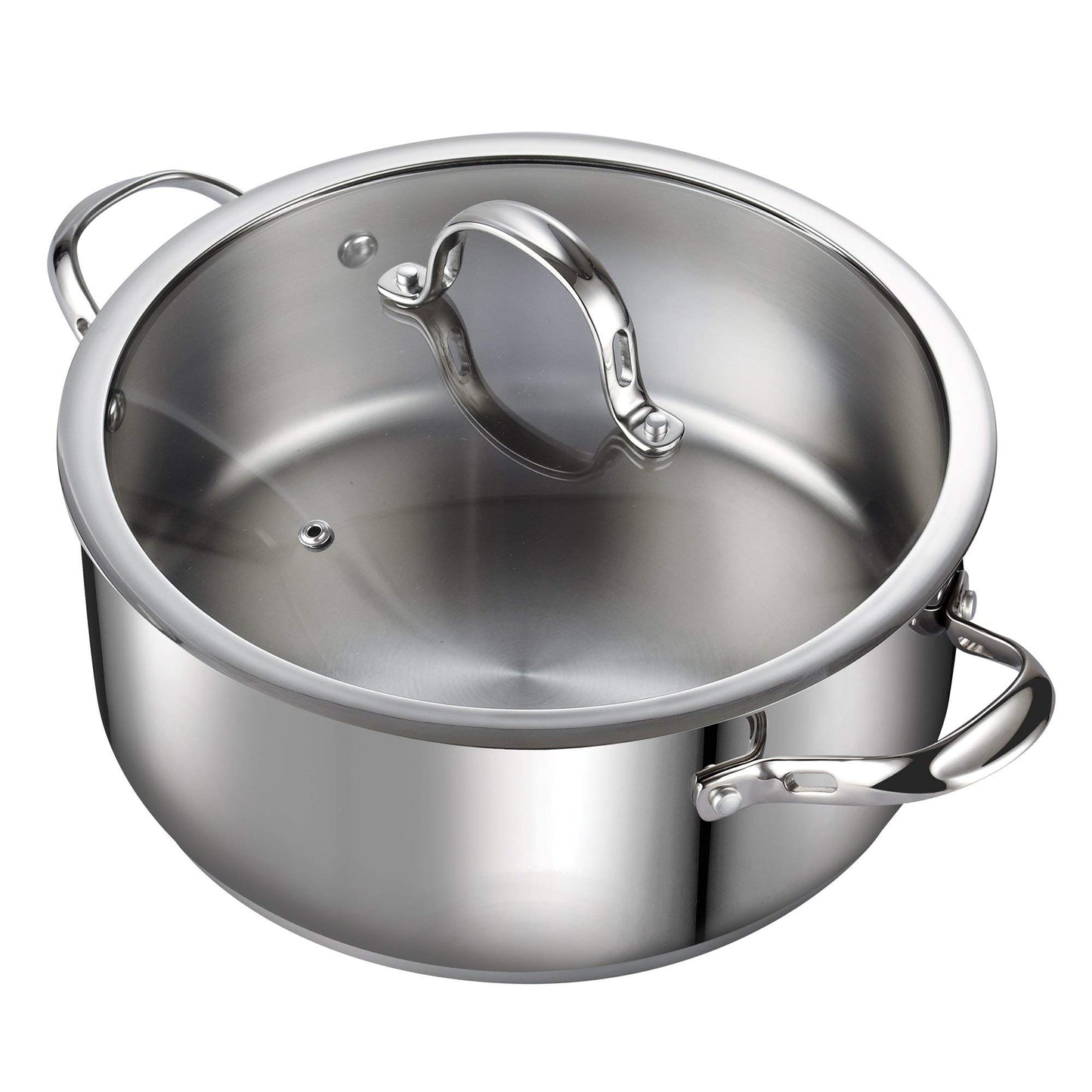 Cooks Standard Cacerola con tapa, Plateado, 7-Qt, 1