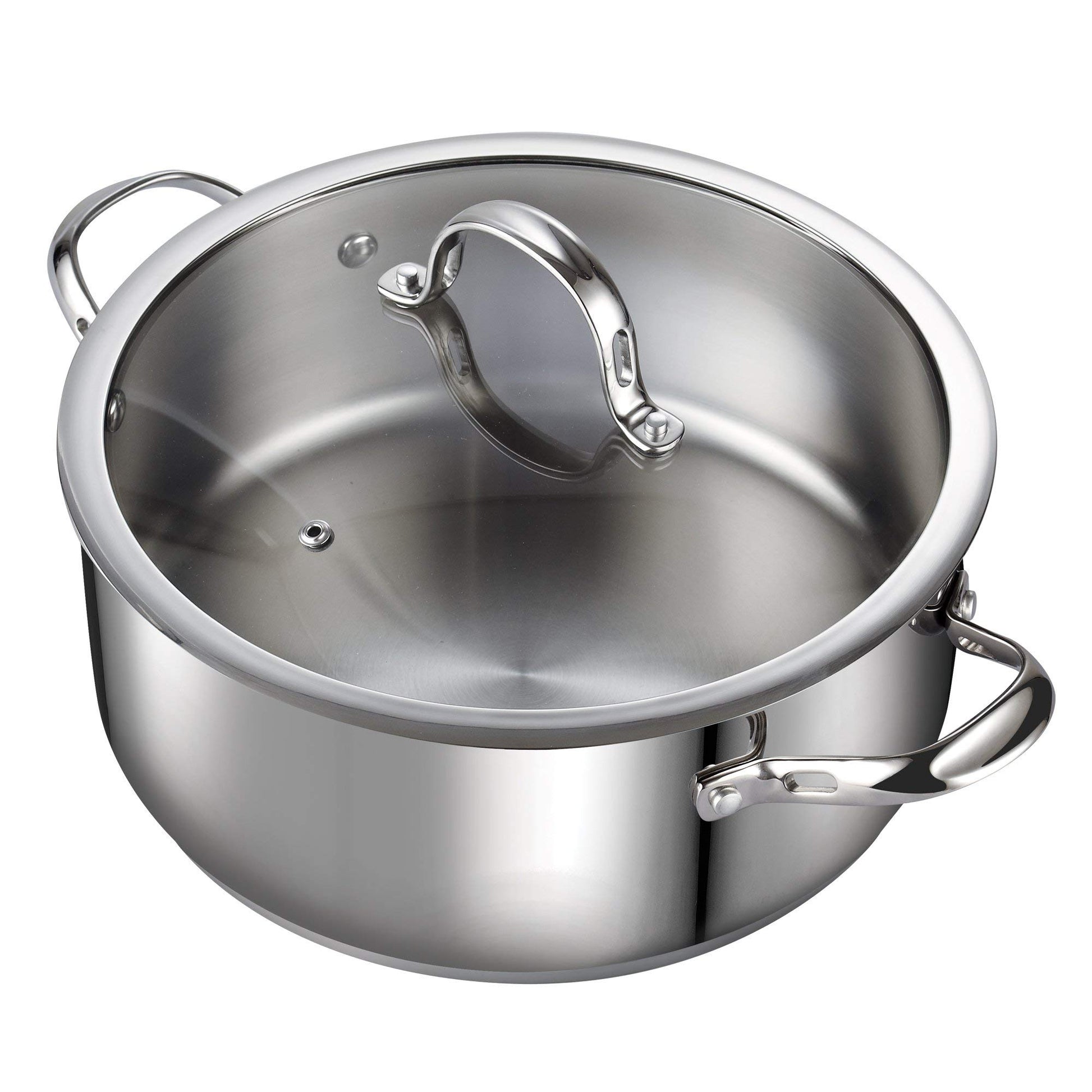 Cooks Standard Cacerola con tapa, Plateado, 7-Qt, 1