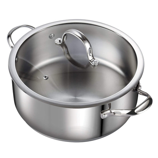 Cooks Standard Cacerola con tapa, Plateado, 7-Qt, 1