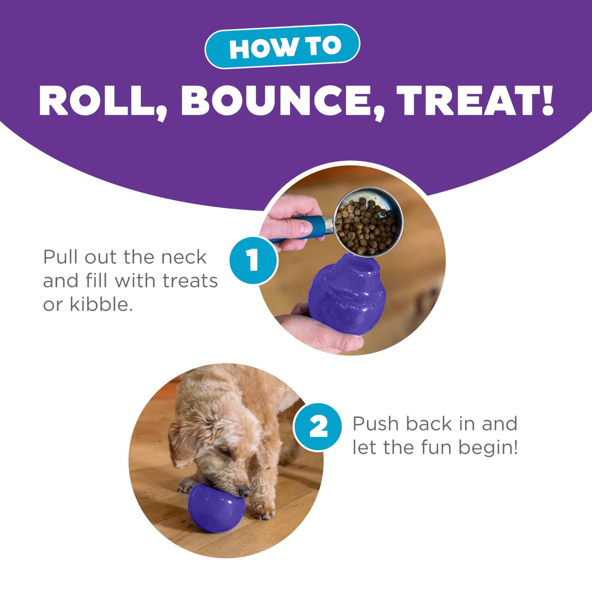 Juguete Interactivo Planet Dog Orbee-Tuff Lil' Snoop Morado dispensador de golosinas para Perro Pequeño