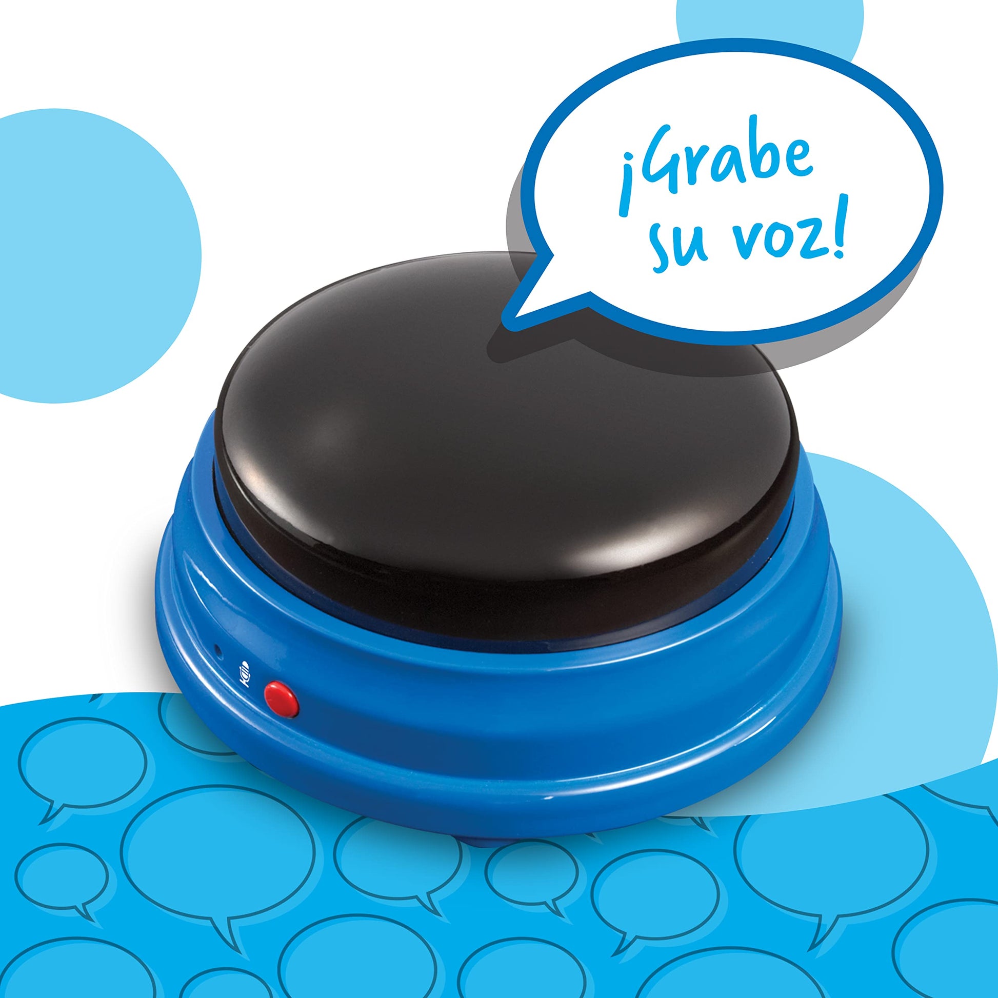Learning Resources Recordable Answer Buzzers, Zumbadores para Juegos, Botones grabables, Perfecto para Noches de Juegos Familiares o Trivia, Set de 4, para Niños Mayores de 3 años