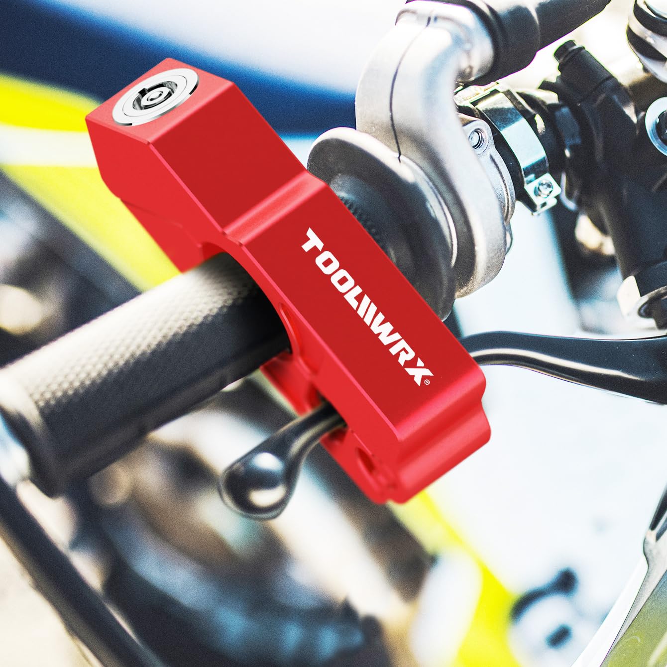 Candado Universal ToolWRX Negro de Manillar con Máxima Seguridad para Motocicletas