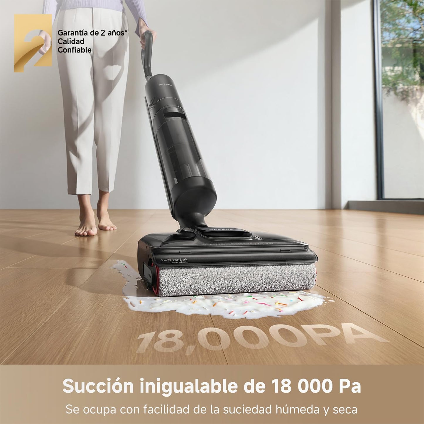 Aspiradora Húmedo Seco Dreame H12 Pro FlexReach Verde Rotación 180° y Autolimpieza