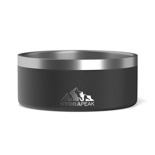 Hydrapeak Cuenco para perro, cuencos antideslizantes de acero inoxidable para agua o comida (4 tazas, negro)