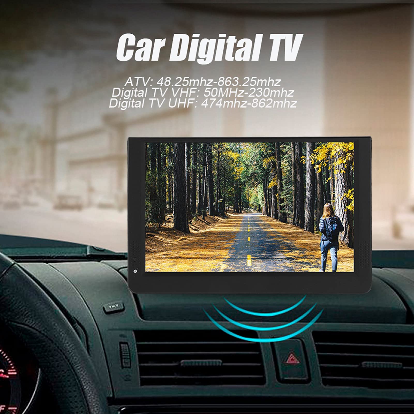 Dpofirs TV Portátil de 12 Pulgadas con Antena, TV Pequeña con TV Digital ATSC para Viajes en Coche de Camping, Televisión Digital de 1080P para Interiores Y Exteriores