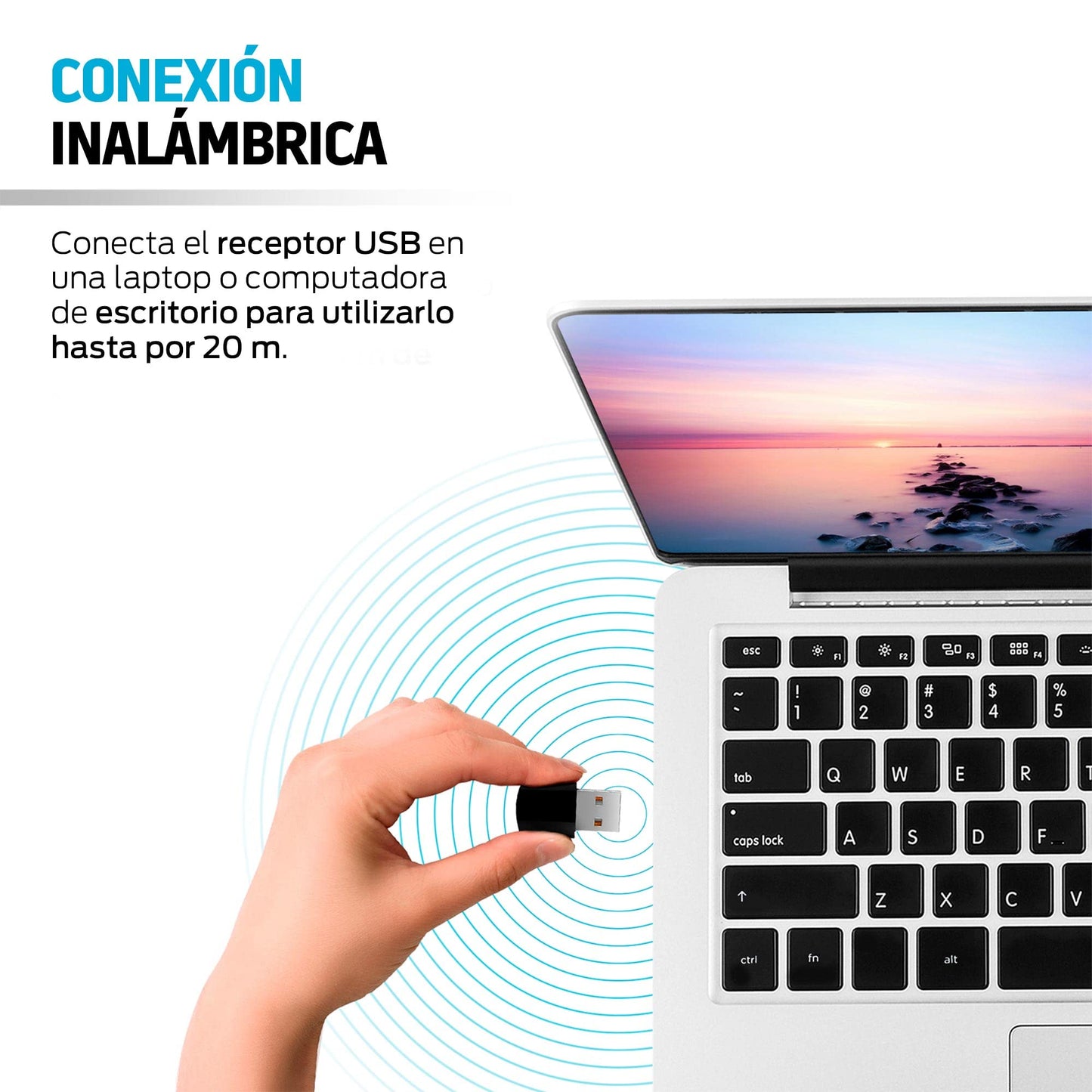 Presentador para Diapositivas Redlemon Inalámbrico USB Plug and Play Compatible con Windows y Mac